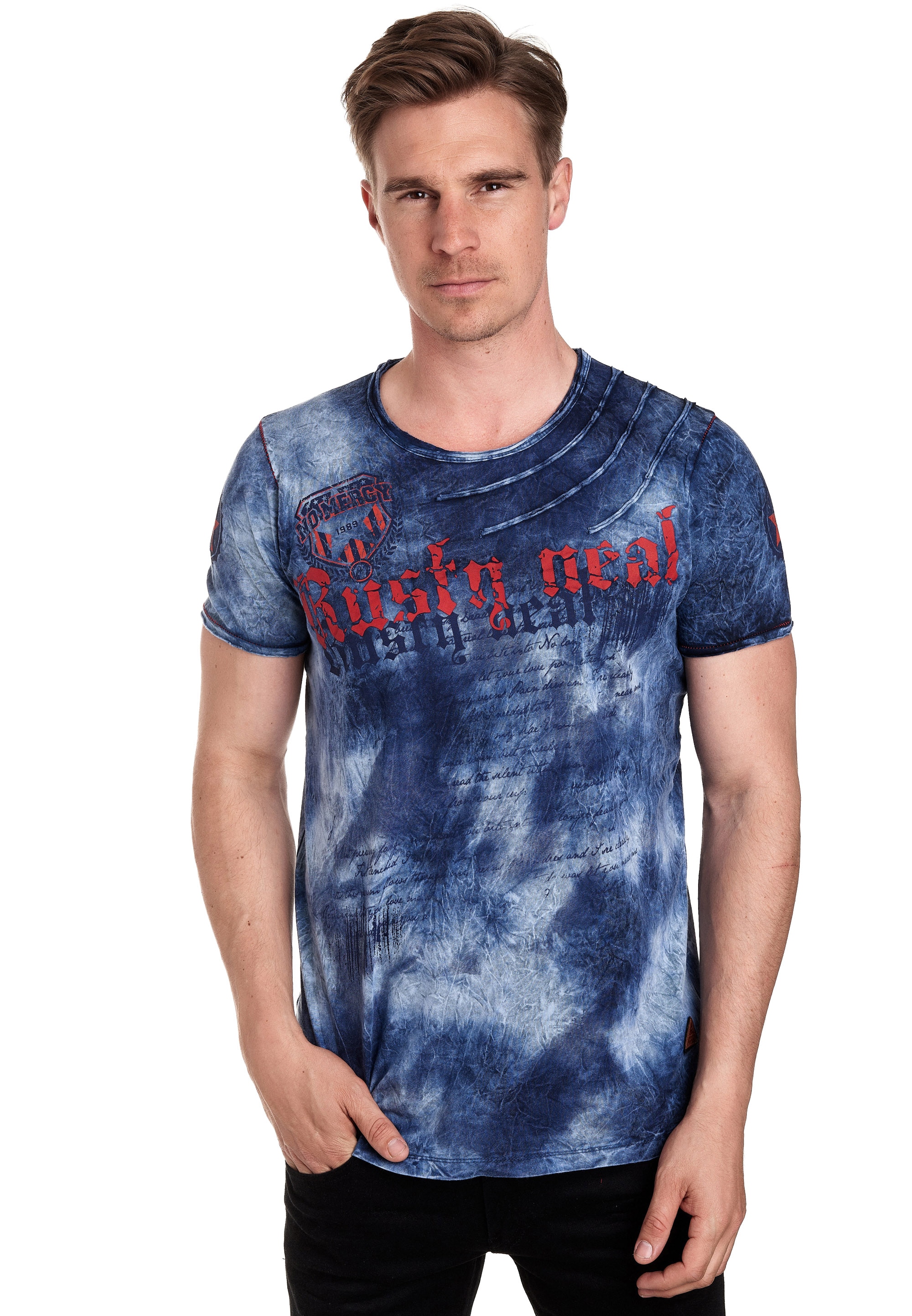 T-Shirt, mit toller Batik-Optik