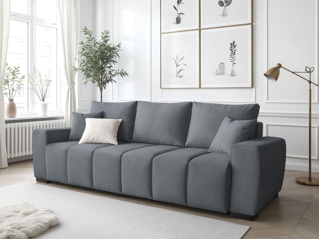 Home affaire "Bello, B: 239 cm, Liegefl. 142x194 cm" Schlaffunktion, Bettkasten & 2 Zierkissen, Federkern