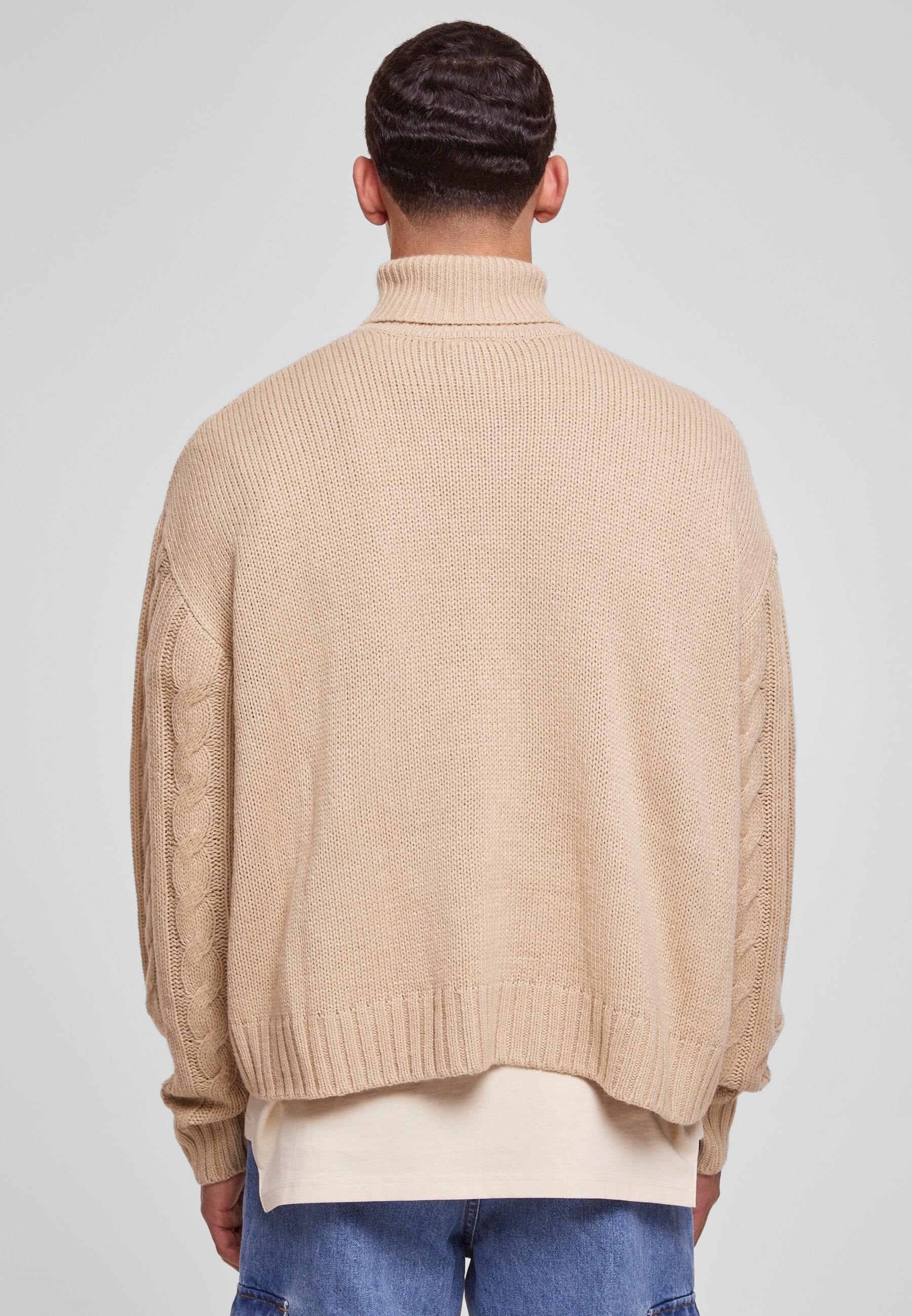 URBAN CLASSICS Rundhalspullover »Urban Classics Herren Boxy Roll Neck Sweater«, (1 tlg.)