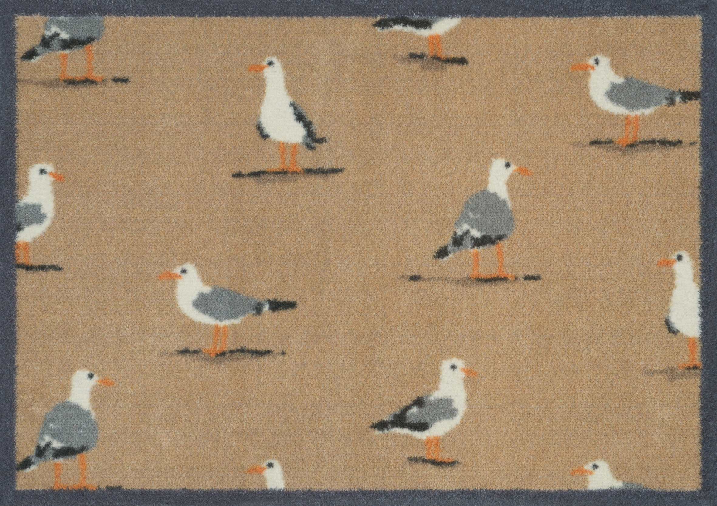 Turtle Mat Fußmatte "Shore Birds Neutral" rechteckig 9 mm Höhe