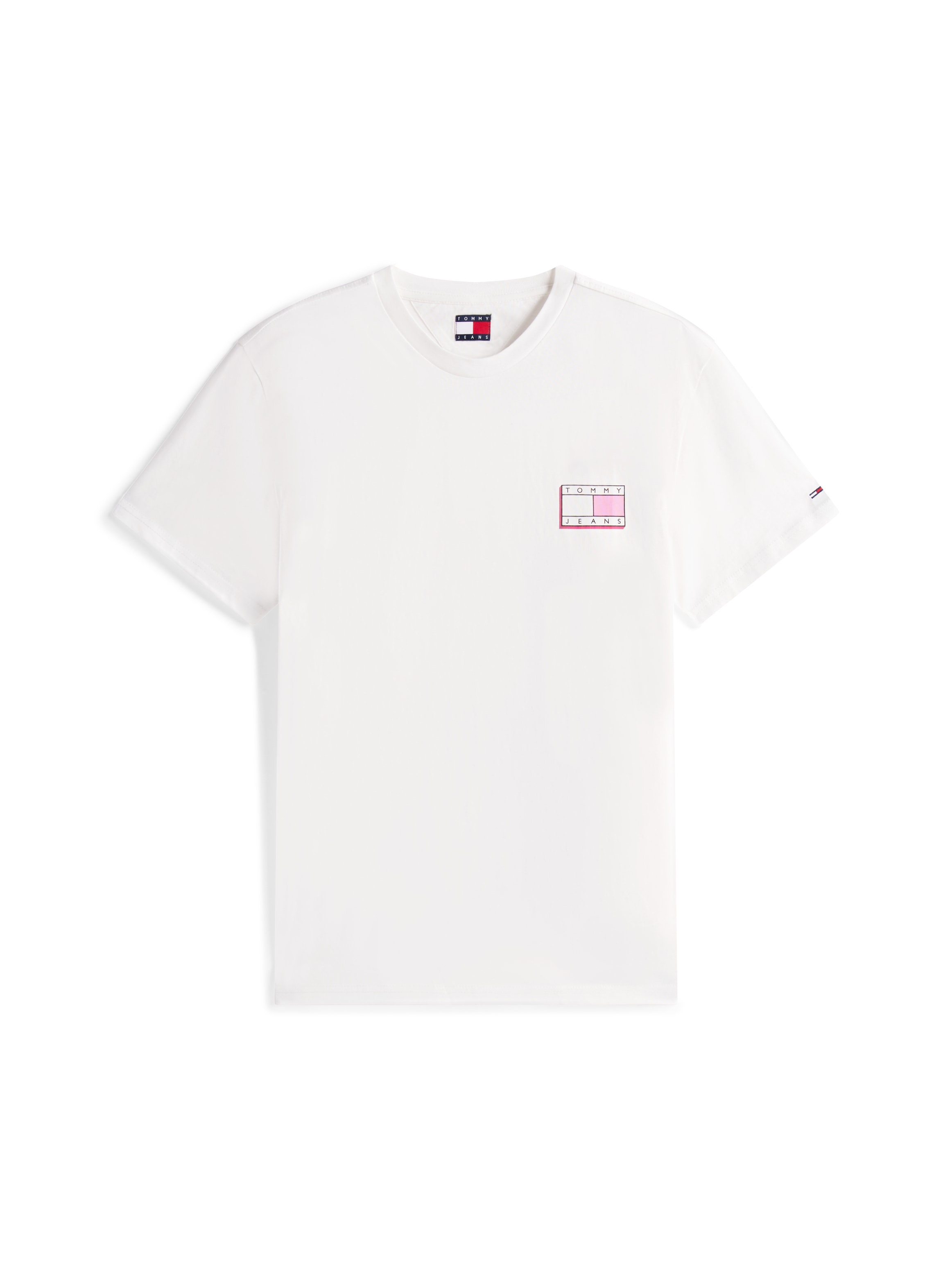Tommy Jeans T-Shirt »TJM SLIM POP COLOR FLAG TEE EXT«, Mit Rundhalsausschnitt