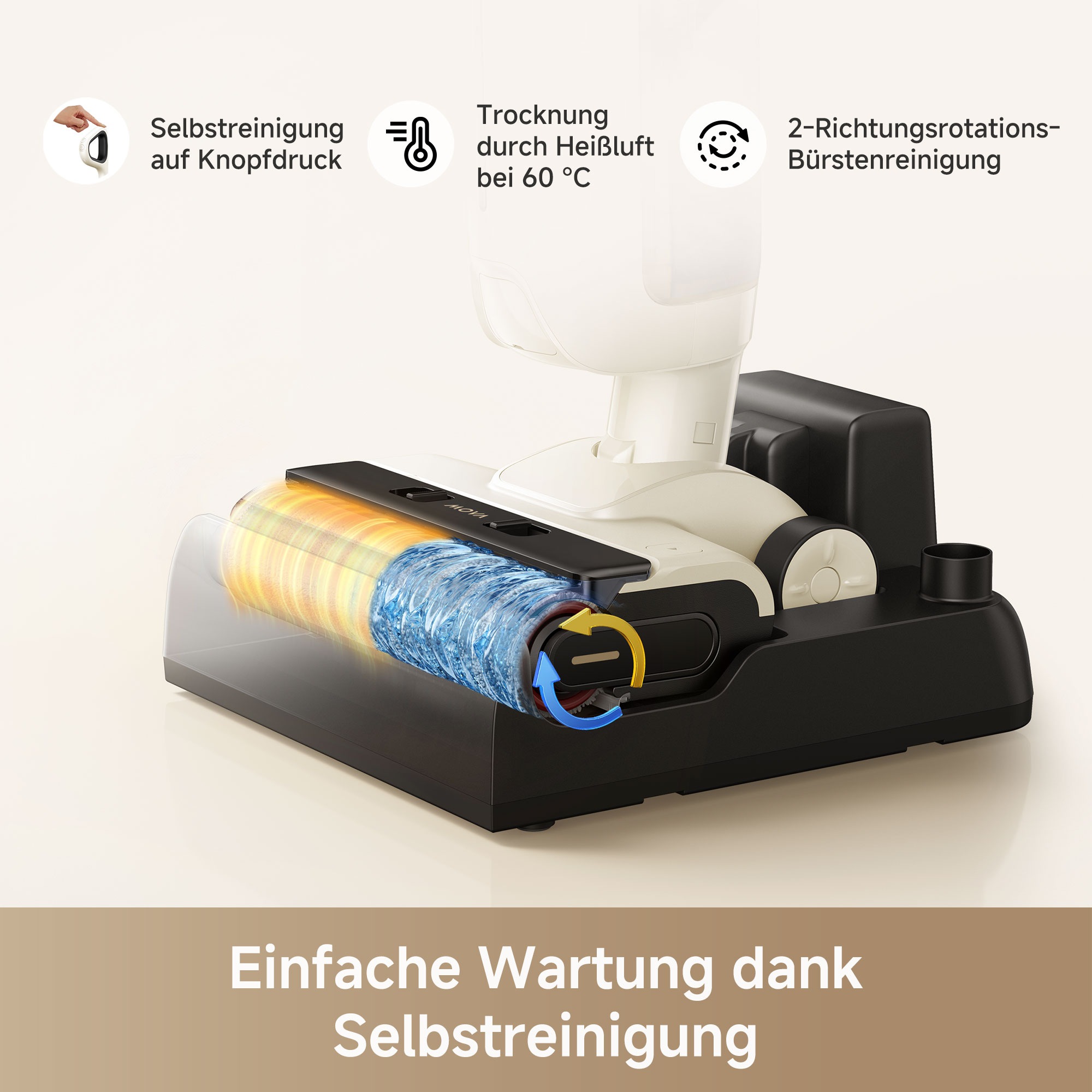 Dreame Nass-Trocken-Sauger »Mova K30«, 18.000Pa Saugleistung / Selbstreinigung / Schmutzerkennung