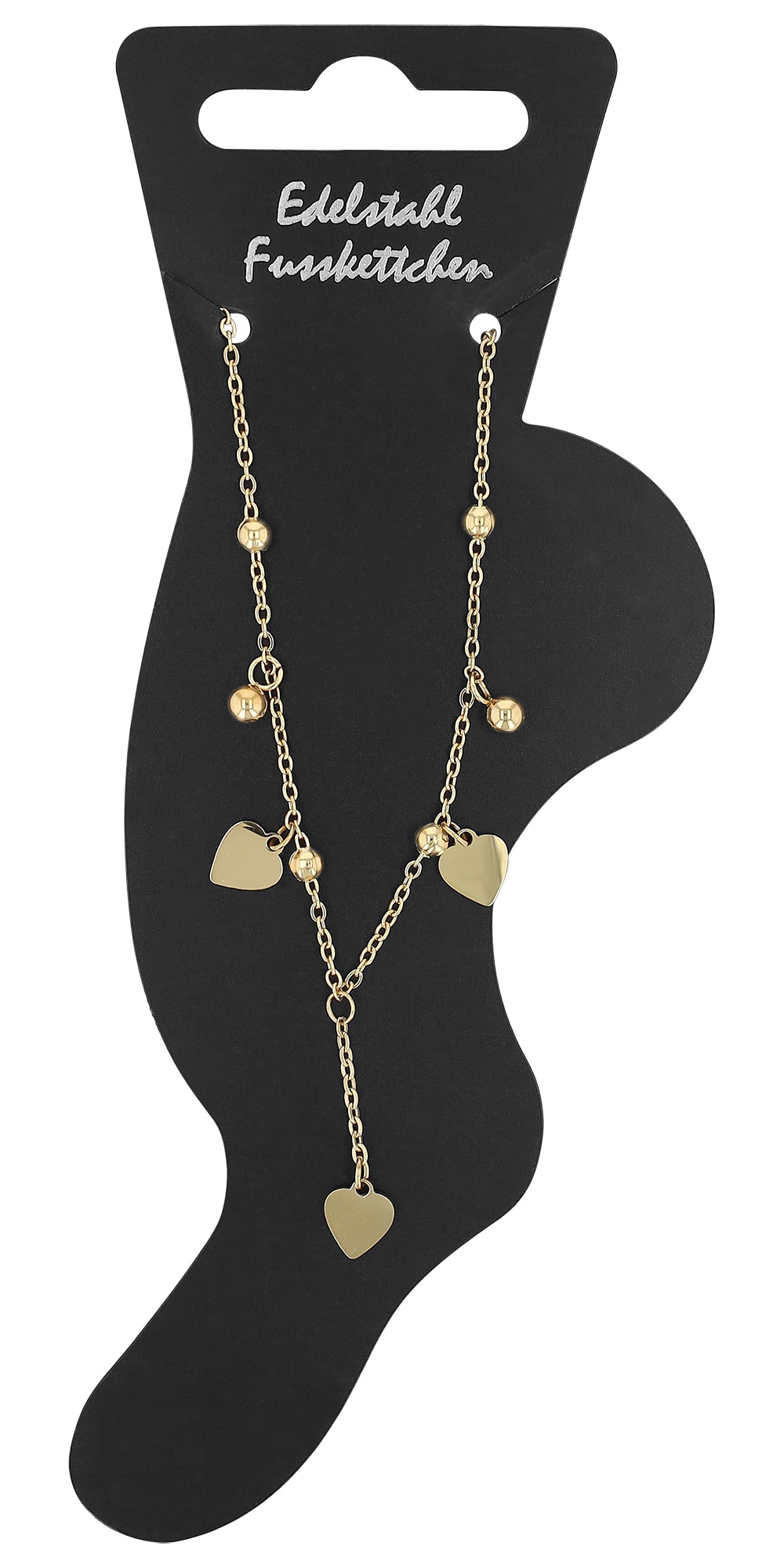 Adelia´s Fußkette »Damen Fußkettchen – Herz aus Edelstahl« Ideal als Geschenk zum Weihnachten