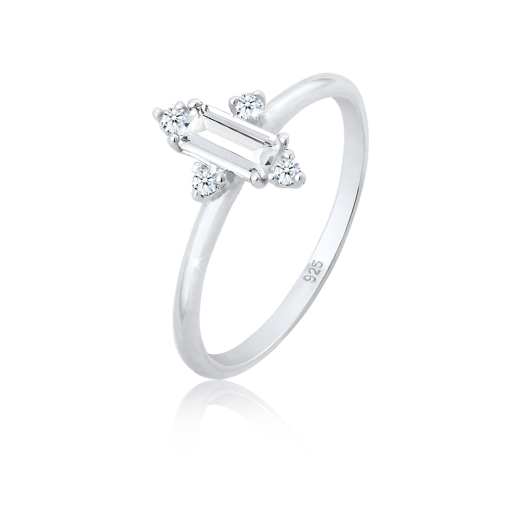 Elli DIAMONDS Verlobungsring »Verlobung Edel Topas Diamant (0.06 ct.) 925 Silber«