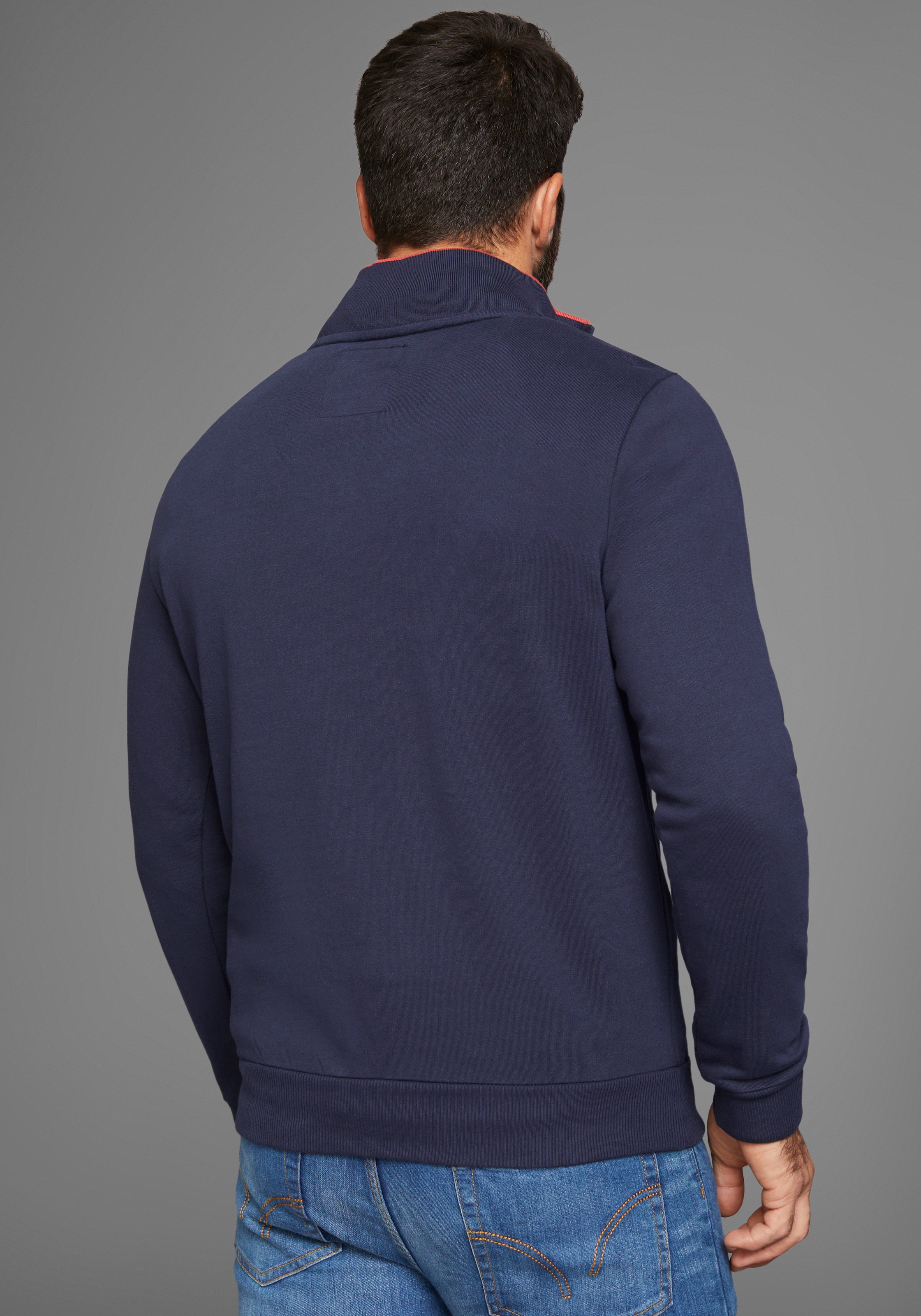Mans World Sweatshirt mit Kontrastkragen - Neue Farben günstig online kaufen