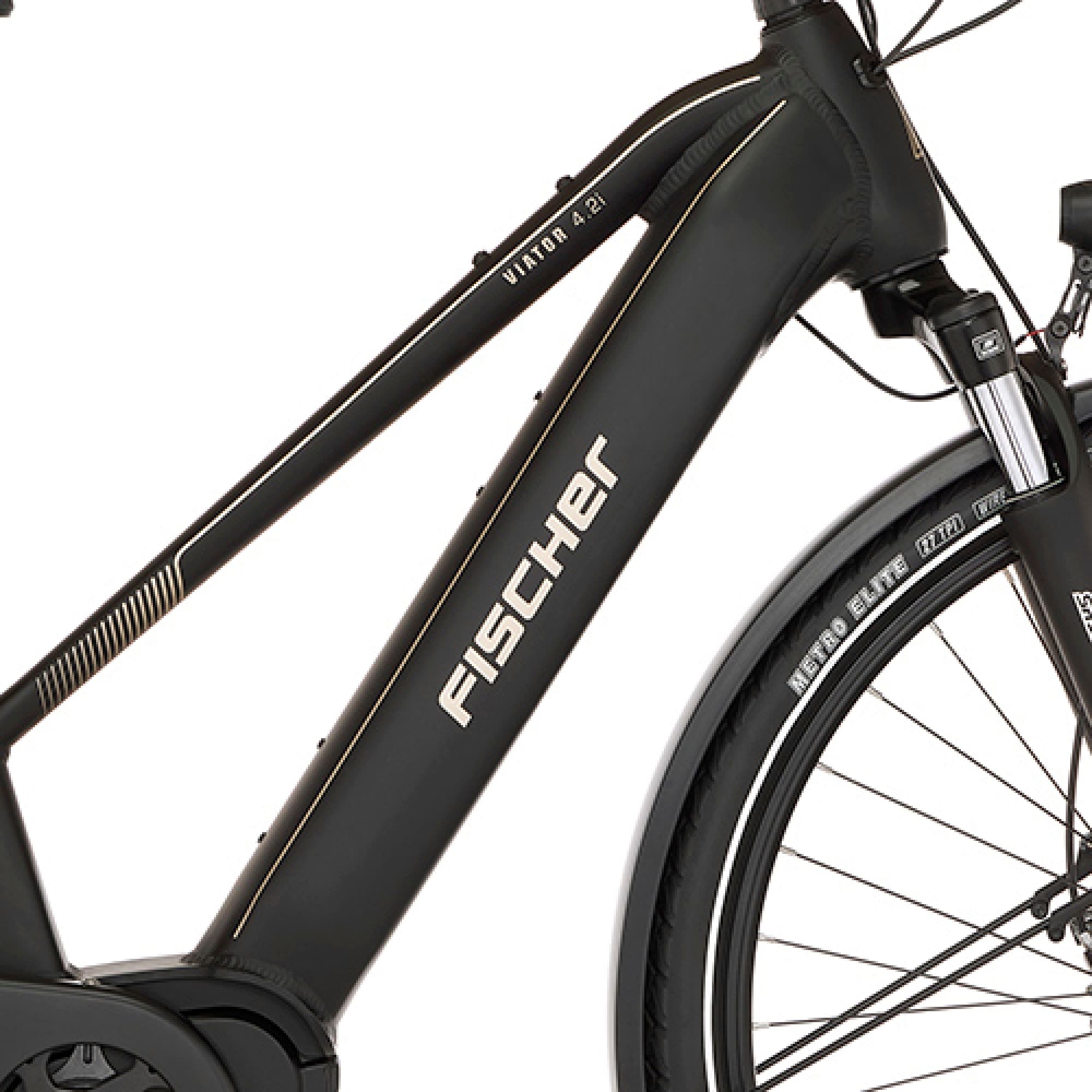 FISCHER Fahrrad E-Bike »VIATOR 4.2i«, 9 Gang, Shimano, Acera, Mittelmotor 250 W, (mit Faltschloss), Pedelec, Elektrofahrrad für Damen u. Herren