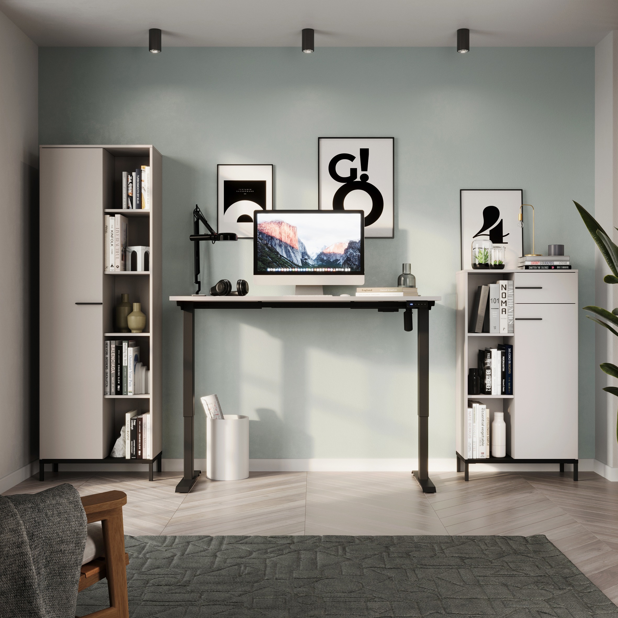 GERMANIA "GW-Rovigo" 3 Stk. tlg. Schreibtisch elektrisch höhenverstellbar günstig online kaufen