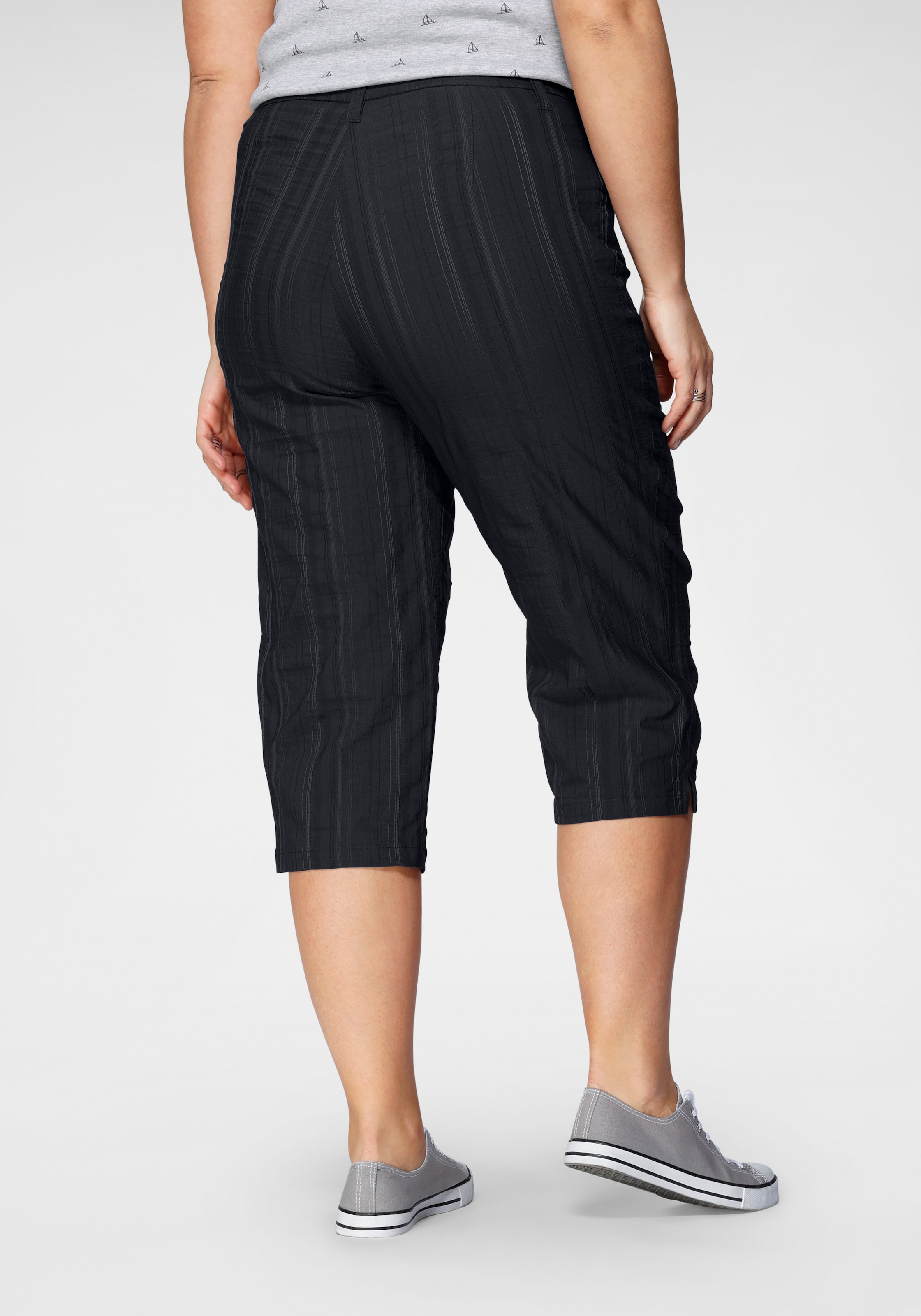 KjBRAND Caprihose »Babsie: bequemer Oberschenkel«  Sommerhose mit Strukturmuster