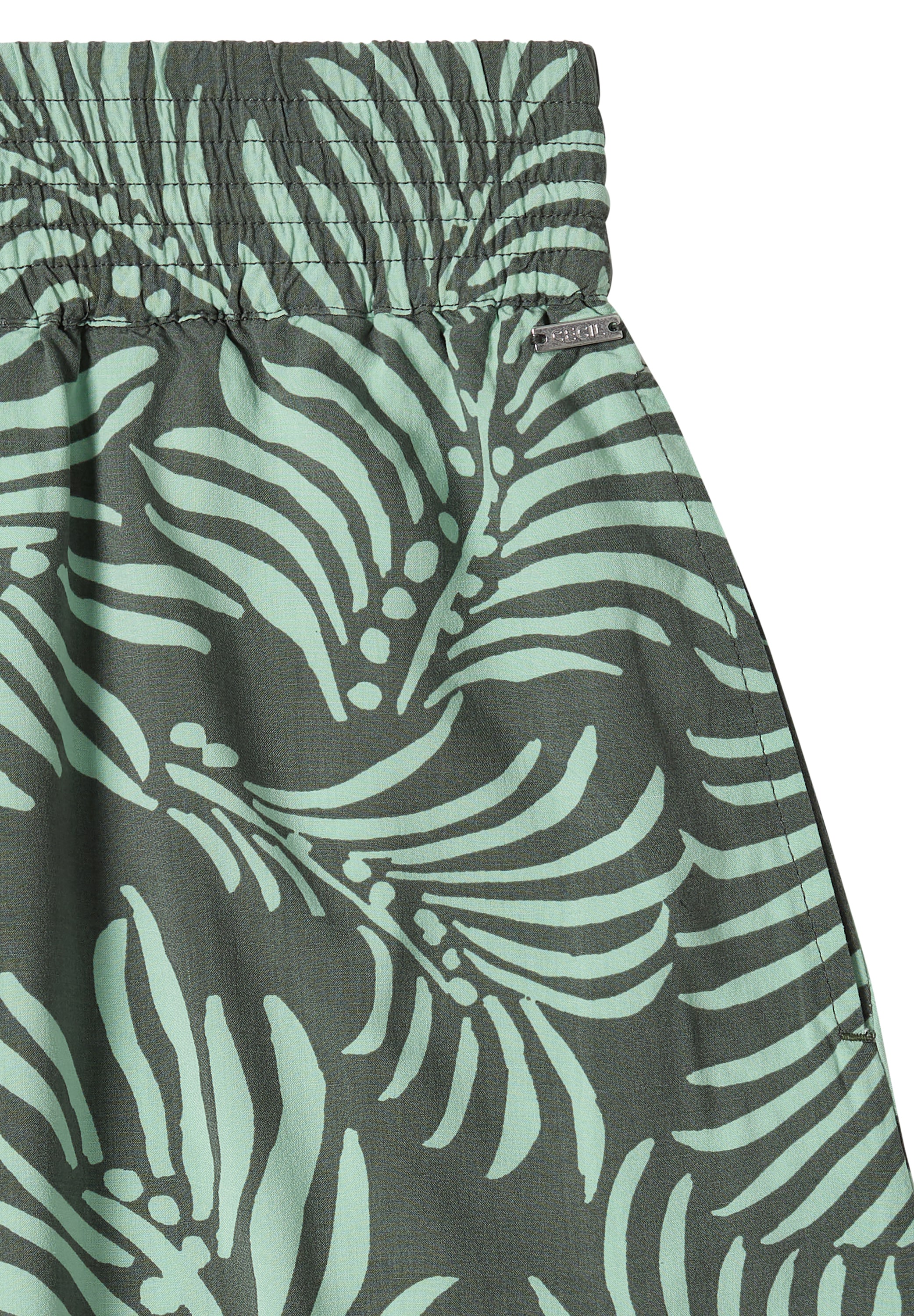 Cecil Maxirock mit Blätterprint