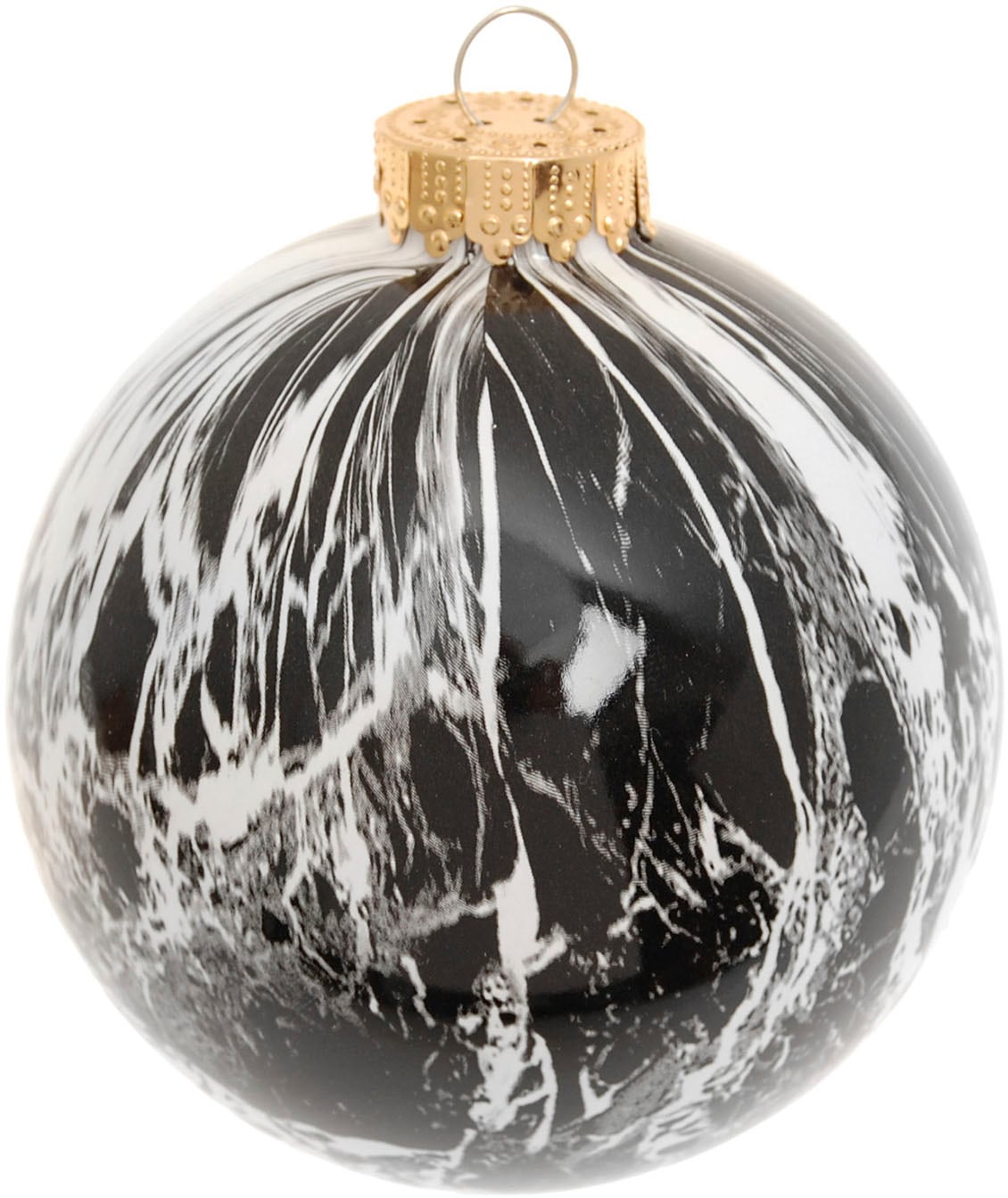 Krebs Glas Lauscha Weihnachtsbaumkugel »Spezial-Glaskugel, Marmoroptik, Ø  ca. 10 cm«, (1 St.), Weihnachtsdeko, Christbaumschmuck, Christbaumkugeln  aus Glas | BAUR