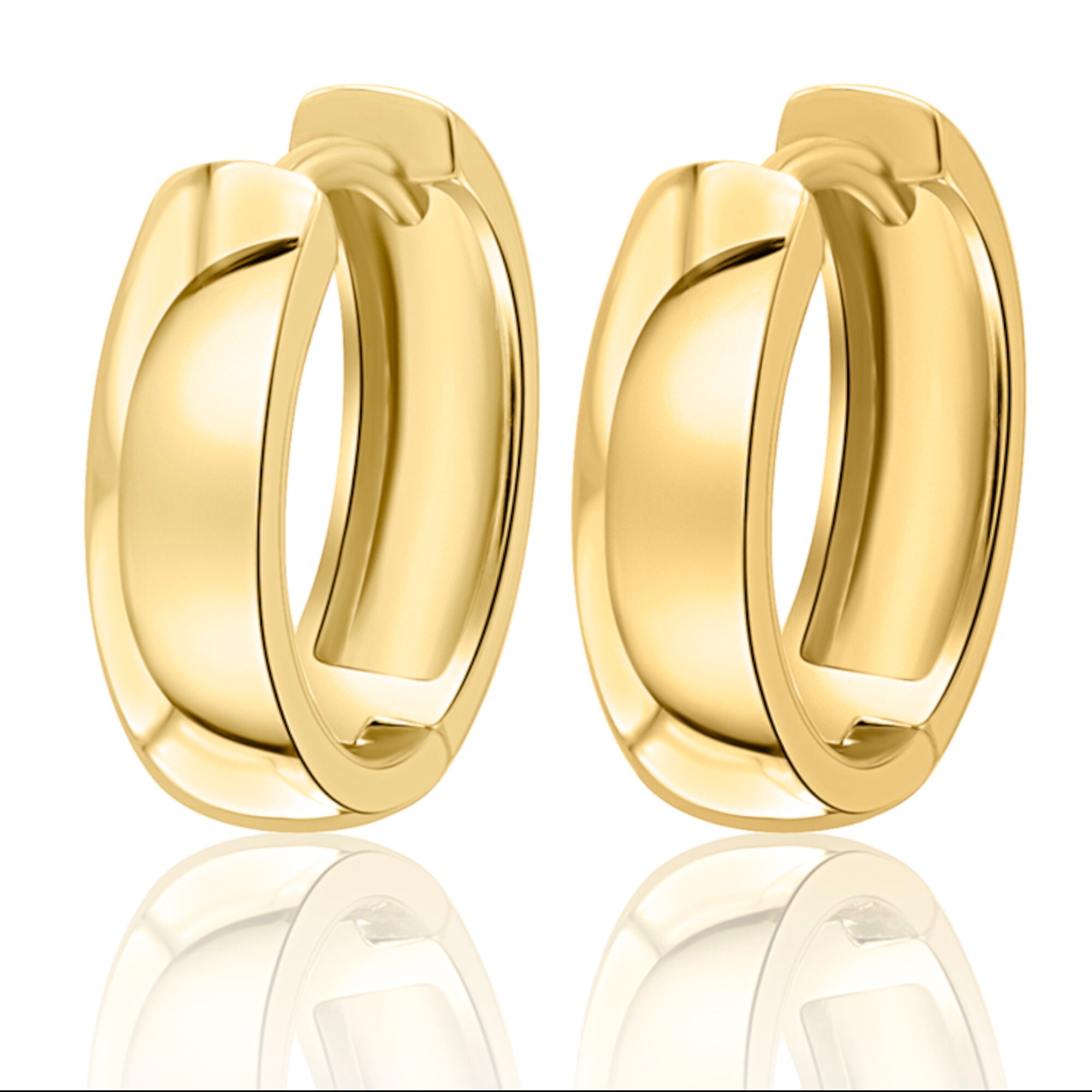 ONE ELEMENT Hoop Earrings Yellow Gold 15mm