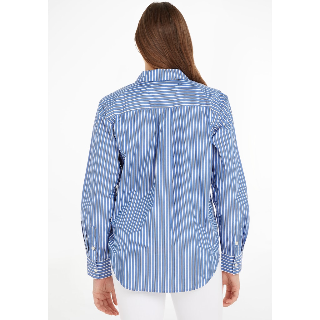Tommy Hilfiger Hemdbluse »ORG CO STRIPE RELAXED SHIRT LS«
