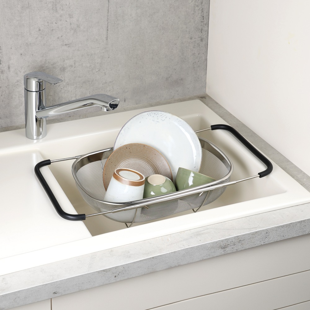 KESPER® Küchensieb »Spülbeckensieb, Edelstahl« ausziehbar von 36,5 bis 55cm