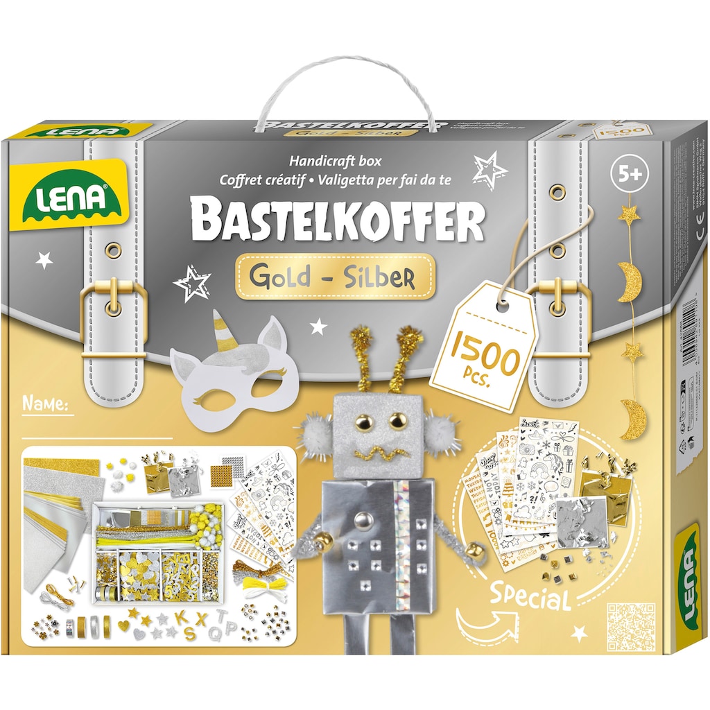 Lena® Kreativset »Bastelkoffer Gold & Silber«