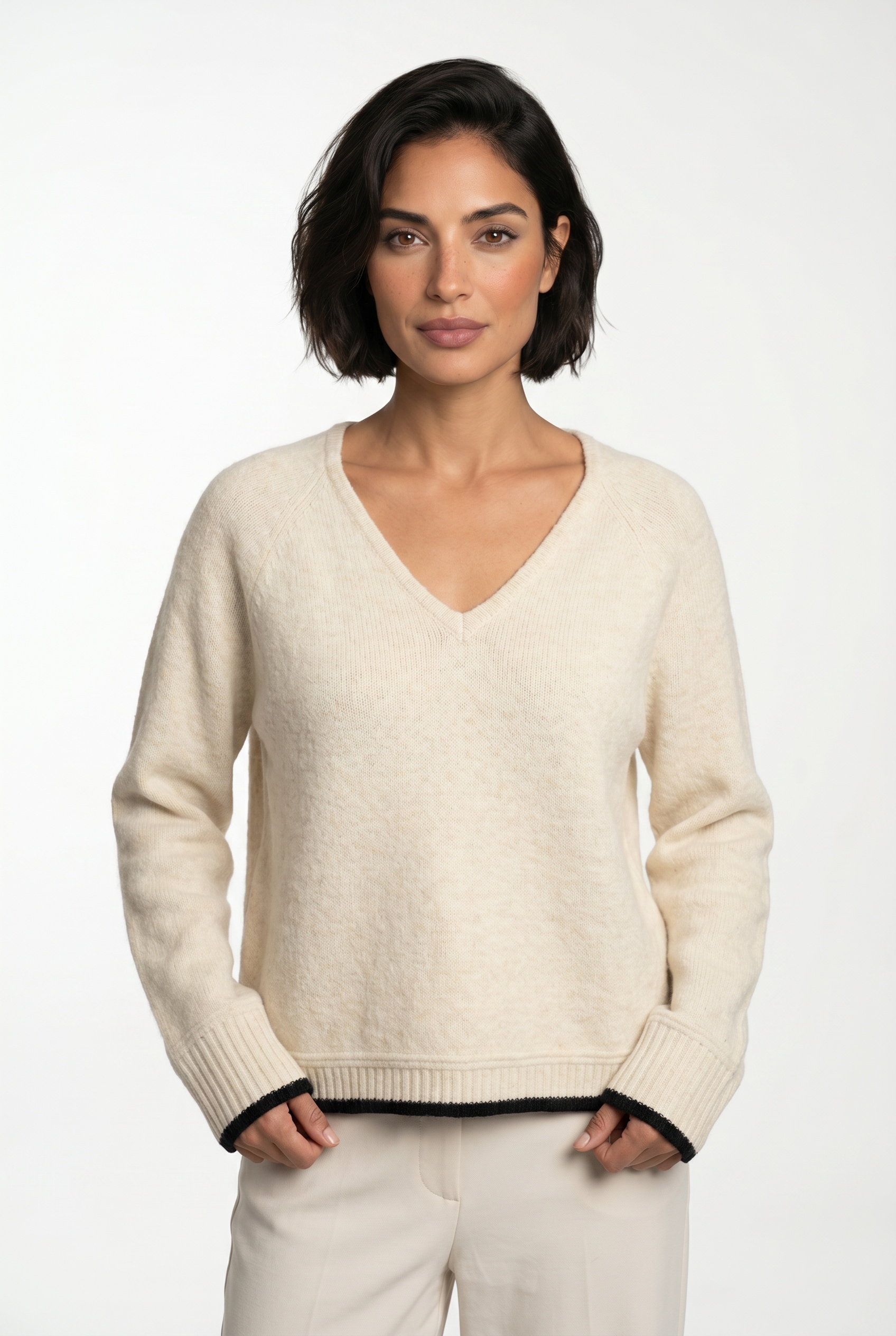 Vero Moda Strickpullover "VMAQUARIUS LS V-NECK RAGLAN PULLOVER BF"
