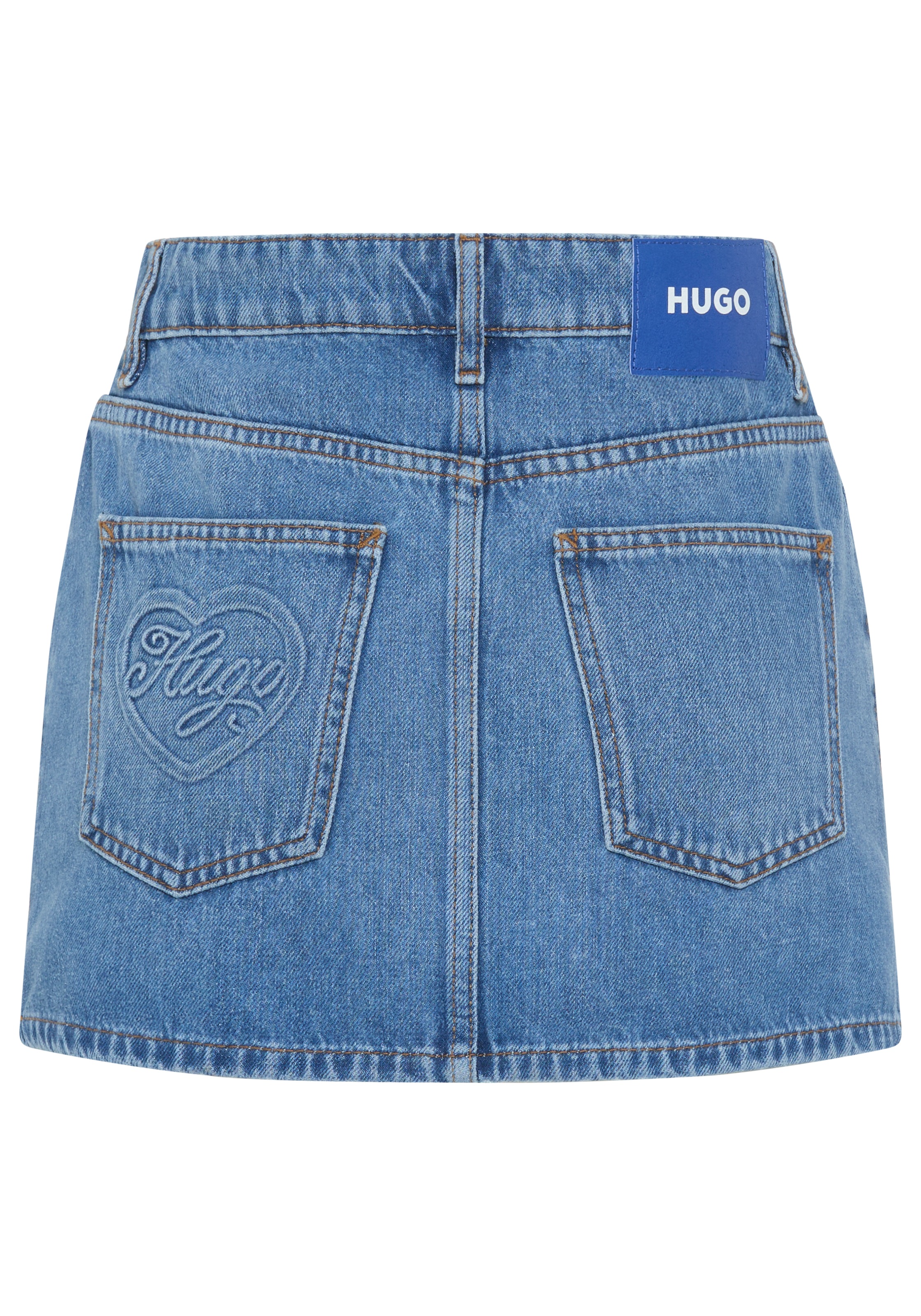 HUGO Blue Jeansrock "Galanie" in Mini Länge, Mid Rise günstig online kaufen