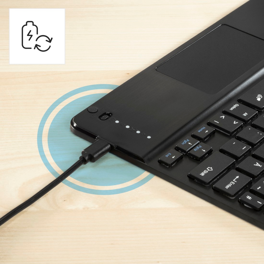 Hama Tablettasche »Tablethülle mit Tastatur für Samsung Galaxy Tab S11 11 Zoll« Abnehmbare Tastatur, Touchpad, Magnetverschluss, Standfunktion, leise