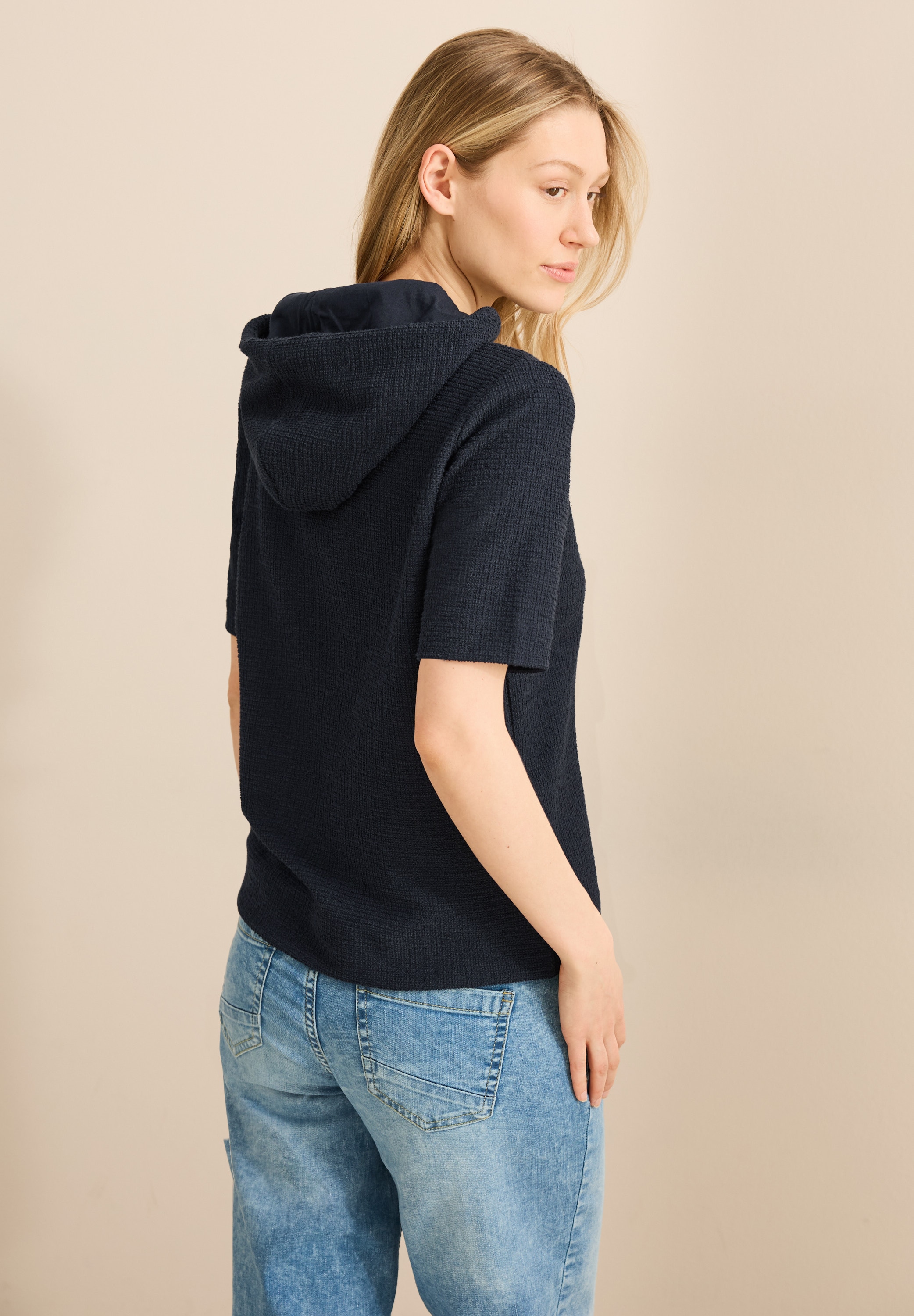 Cecil Kapuzenshirt, aus softem Materialmix
