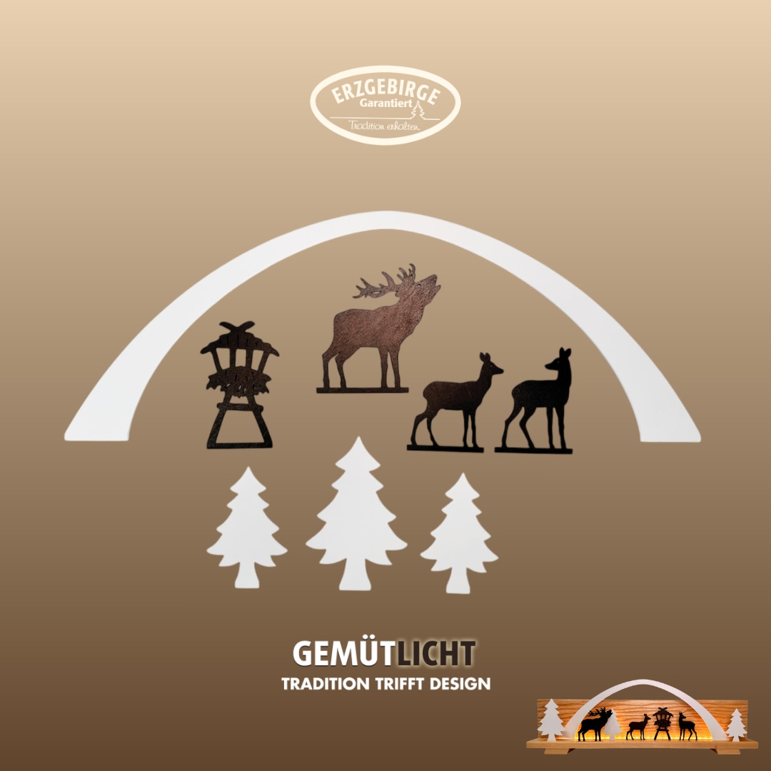 Weigla Dekofigur "Figurenset "Wald" für WEIGLA Dekosockel, aus Holz" Erzgeb günstig online kaufen