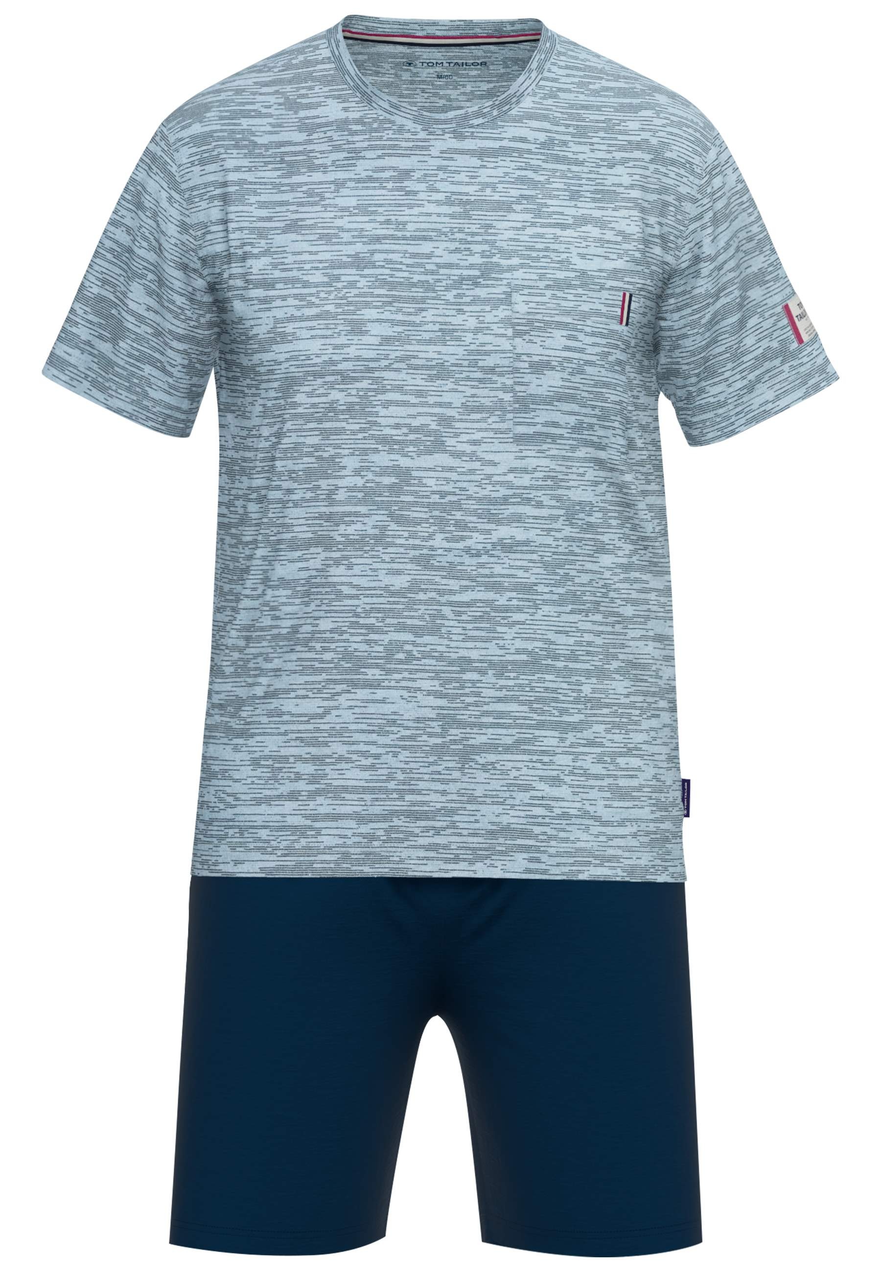 TOM TAILOR Shorty "Kilkenny", 2 Stk. Mit Muster, Kurzarm, Rundhalsausschnit günstig online kaufen