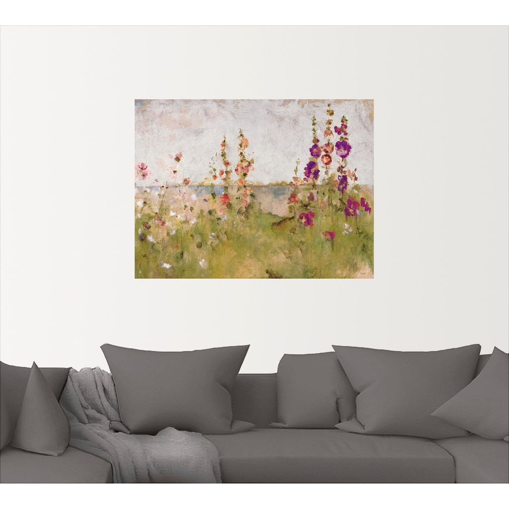 Artland Wandbild »Stockrosen am Meer«, Blumen, (1 St.)