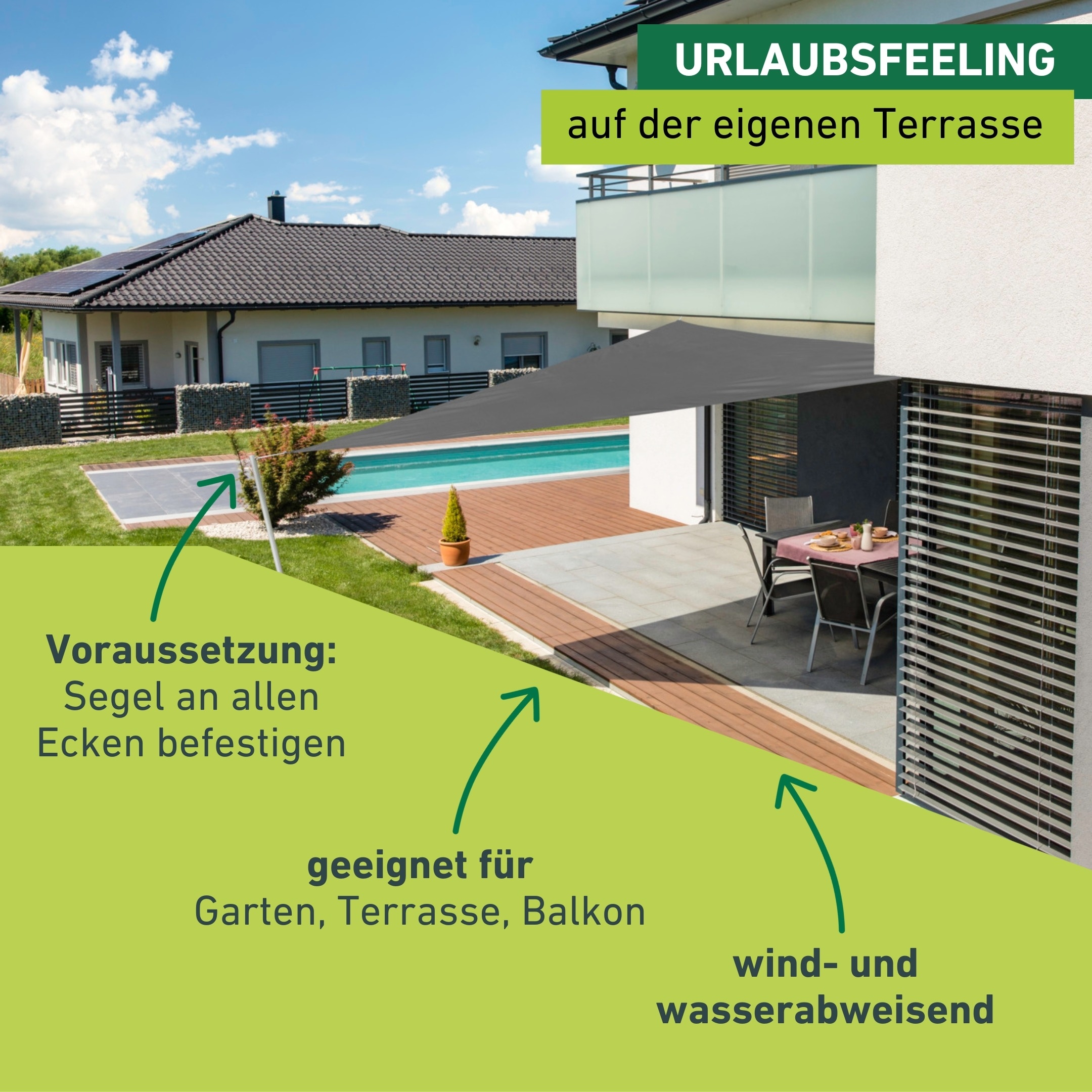 Windhager Sonnensegel »Cannes Dreieck« 3x3x3m, anthrazit