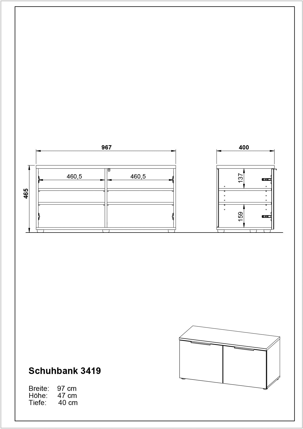 Schuhschrank »GW-GENOVA | GERMANIA Schuhbank 3419« BAUR