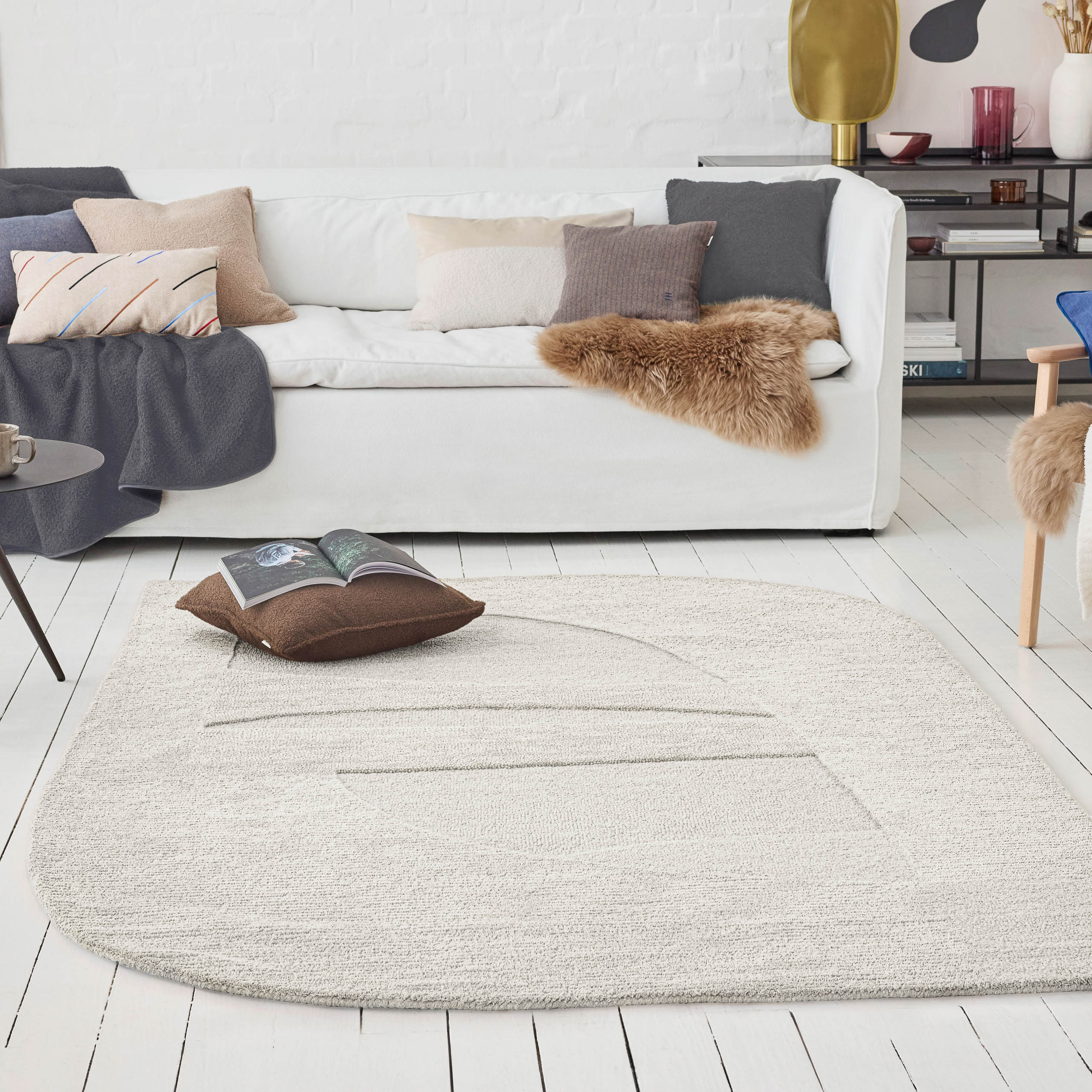 Wecon home Teppich "Dodo" rechteckig 10 mm Höhe Wollteppich, asymmetrisch, hochwertig, handgetuftet, robust, modern
