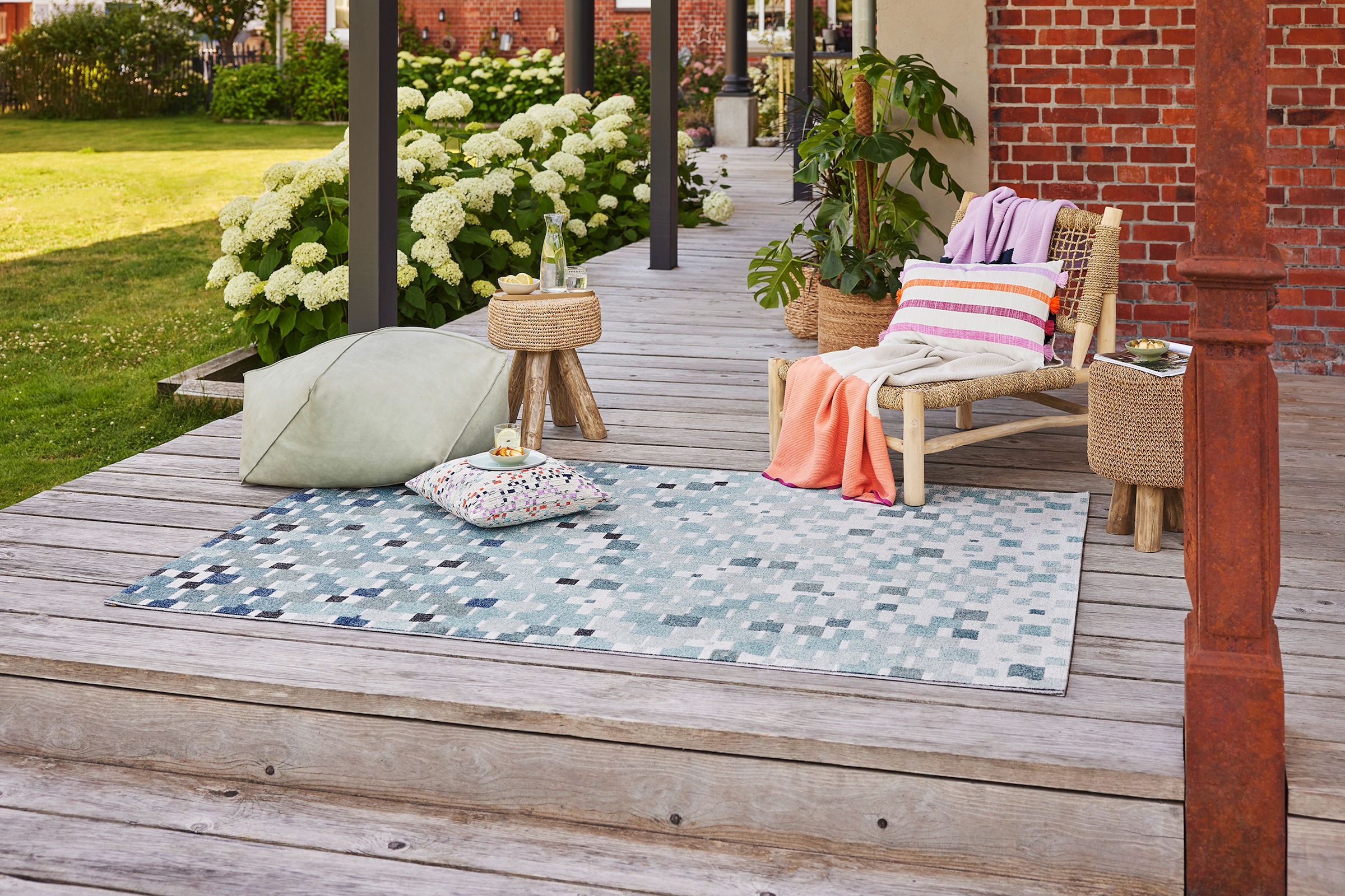 »Pacific, Terrasse, auf ideal für Rechnung geeignet«, Teppich BAUR Outdoor im Mosaik-Muster, pflegeleicht, Wohnzimmer | Esprit rechteckig, Küche, In-und