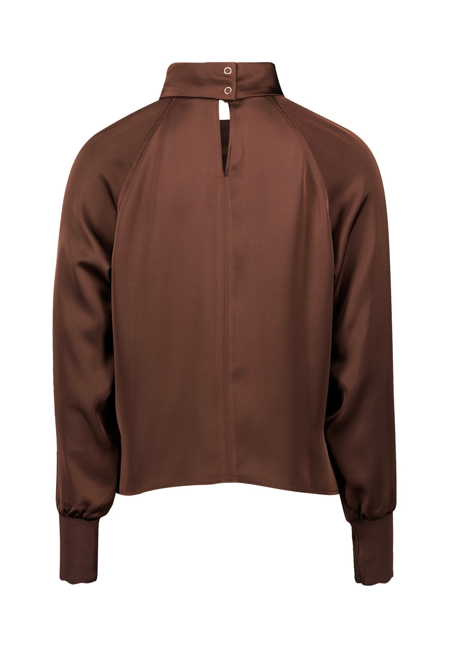 Zero Satinbluse »Damen mit Stehkragen«