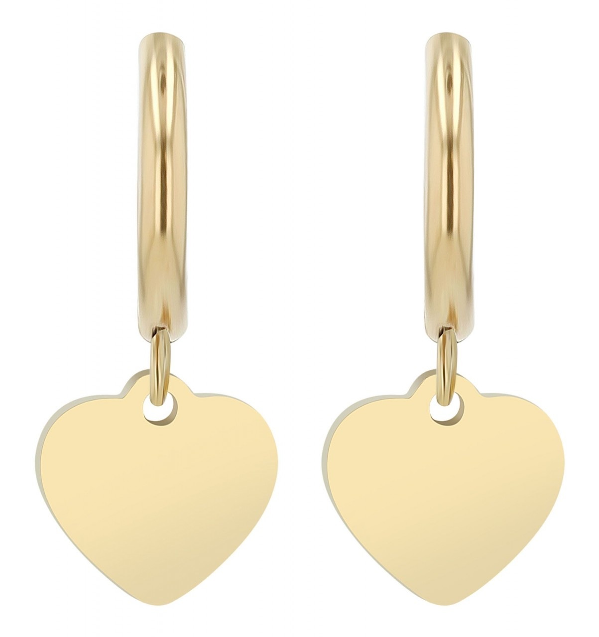 Adelia´s Paar Ohrhänger »Damen Ohrhänger aus Edelstahl mit Herz - - Ø 7 mm«