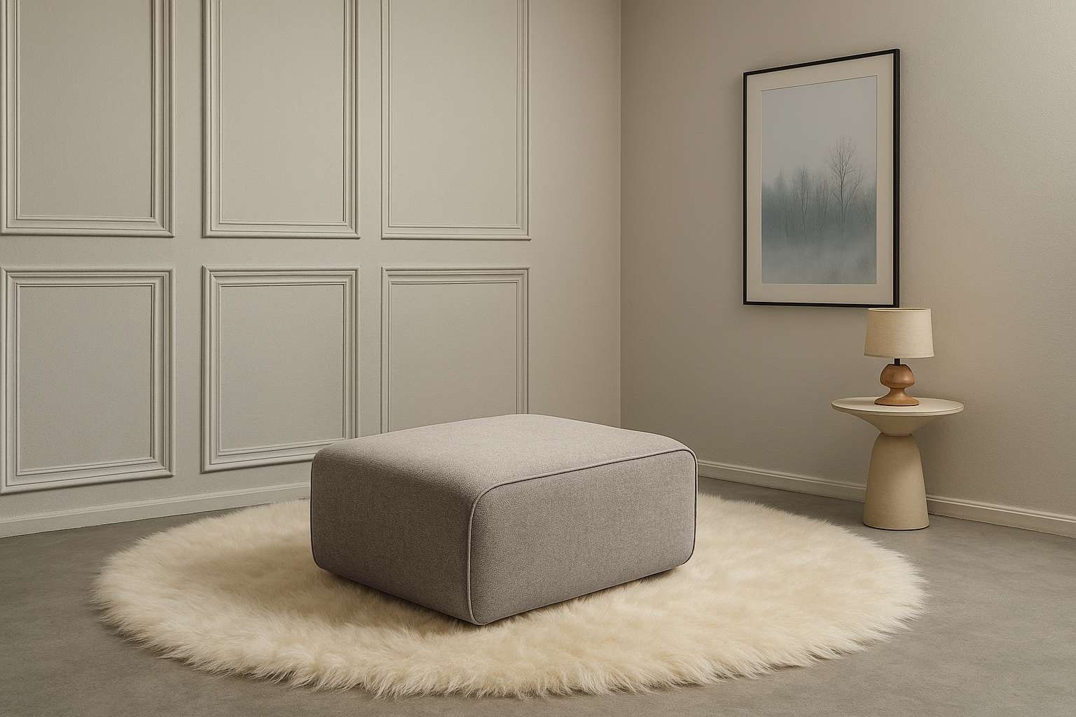 Home affaire Polsterhocker "Noord 92/66 cm" mit Kedernaht, schöne Serienergänzung