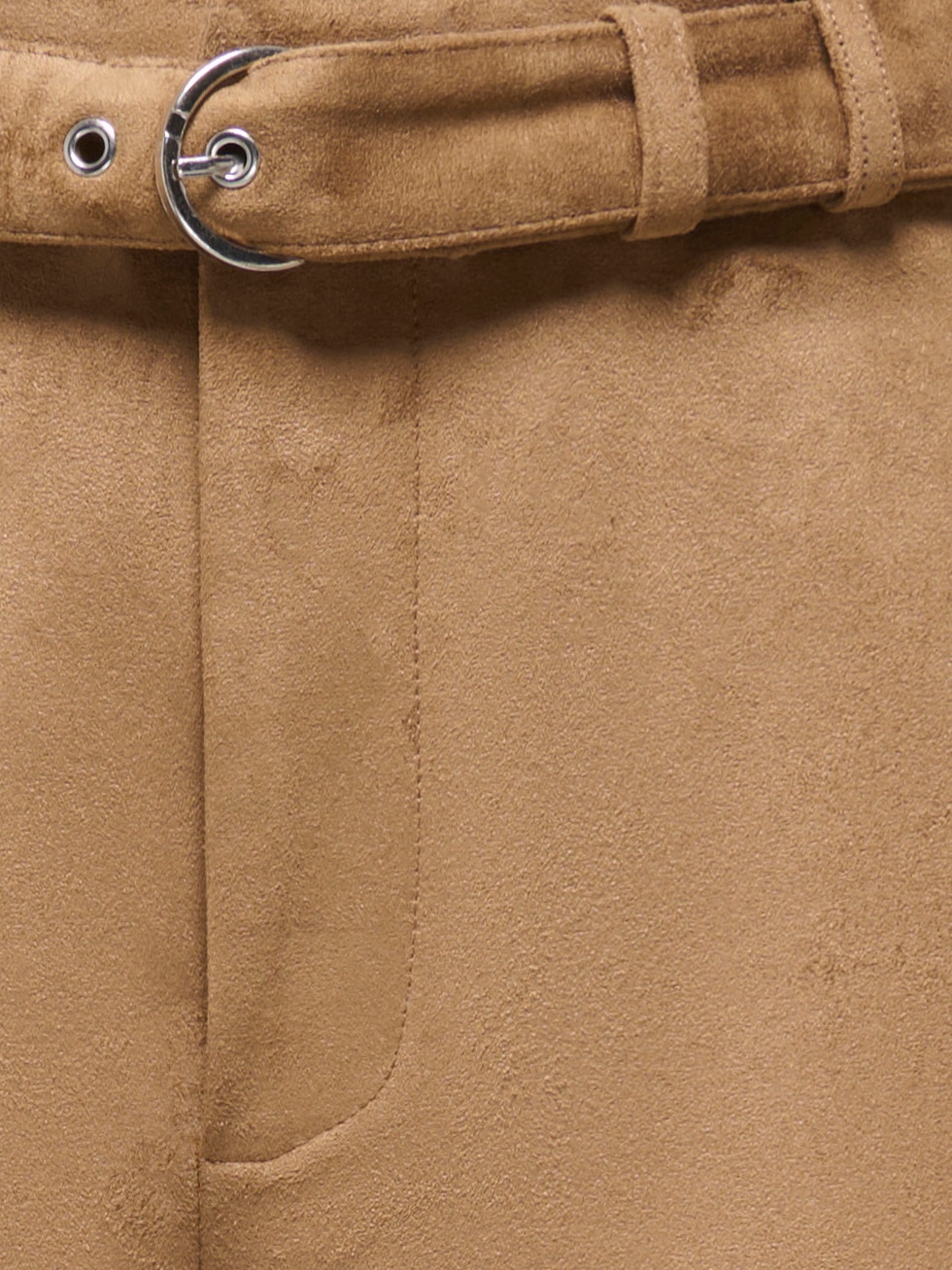 ONLY Shorts »ONLTAVIA HW FAUX SUEDE BELT SHORTS PNT«  Materialmix, Wildlederimitat, mit Gürtel