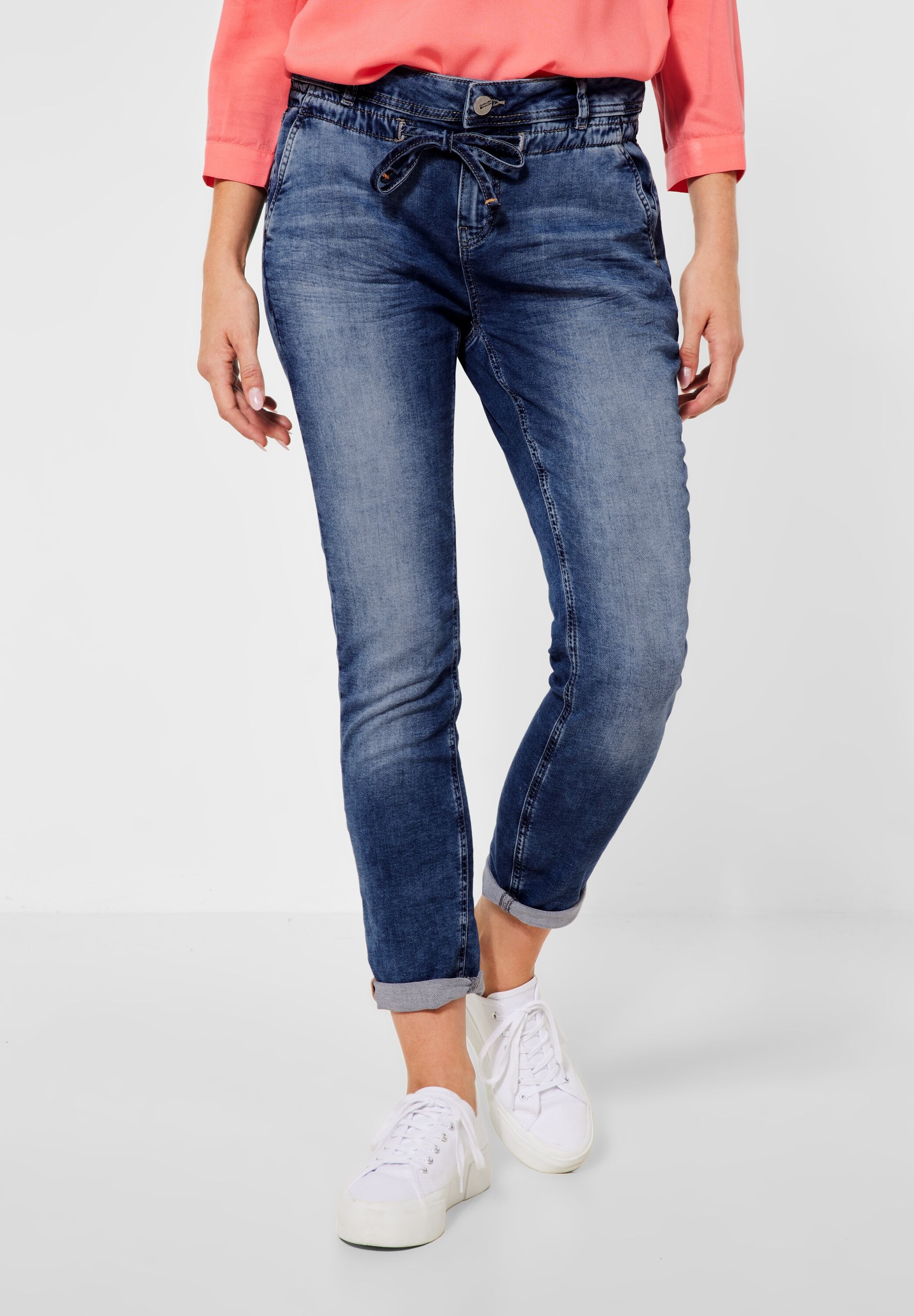 STREET ONE Loose-fit-Jeans, mit Tunnelzugband