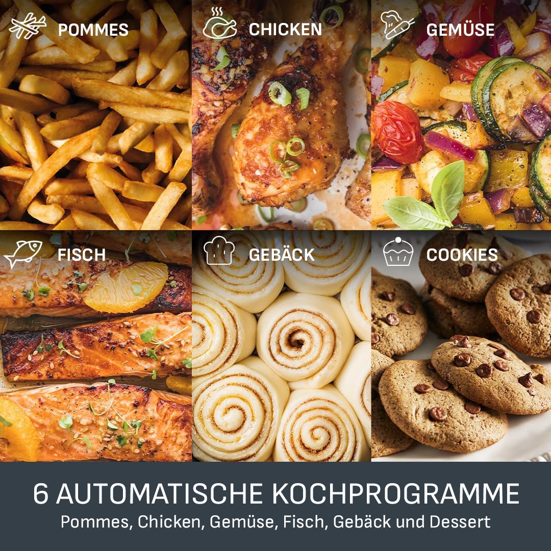 Tefal Heißluftfritteuse »EY9228 Easy Fry Flex« 2700 W 7 voreingestellte Programme, zeit- und energiesparend, EY9228