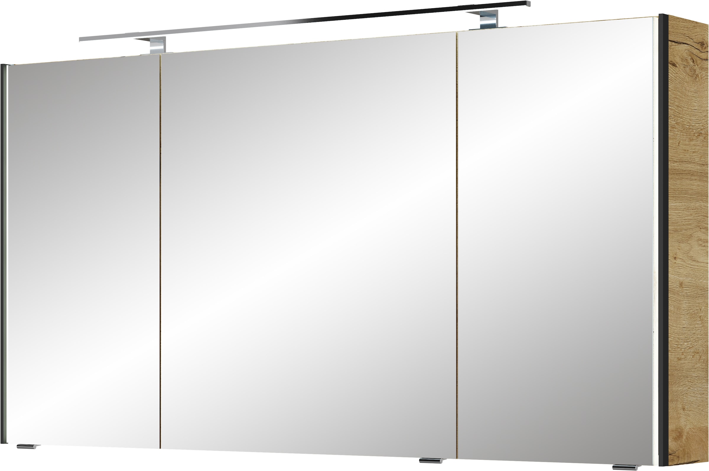 Saphir Badmöbel-Set »Serie 7045 2-teilig Mineralmarmor-Waschtisch mit LED-Spiegelschrank«, (Set, 2 St.), Badezimmer-Set 133,2 cm breit, inkl. Türdämpfer, 5 Türen, 2 Schubladen