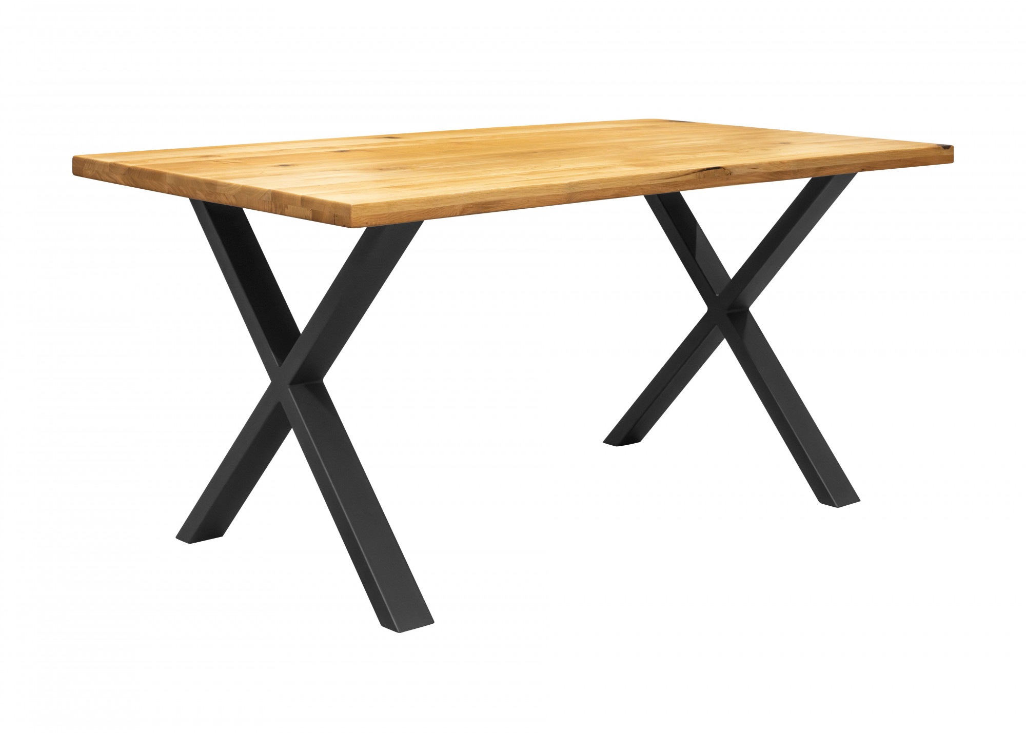 OTTO home Esstisch "Model 1" Eiche Massivholz und pulverbeschichtete Metall günstig online kaufen