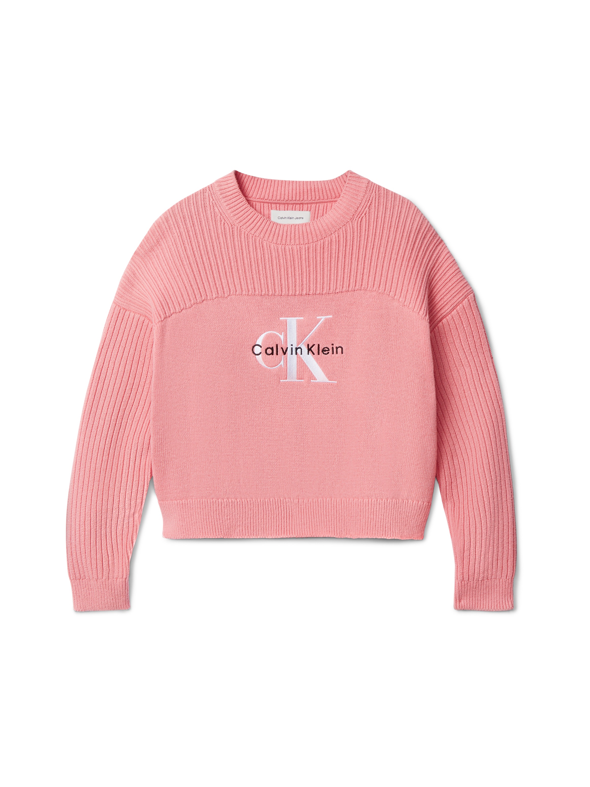 Calvin Klein Jeans Strickpullover »MONOLOGO CN SWEATER«, für Kinder bis 16 Jahre, Logo-Stickerei