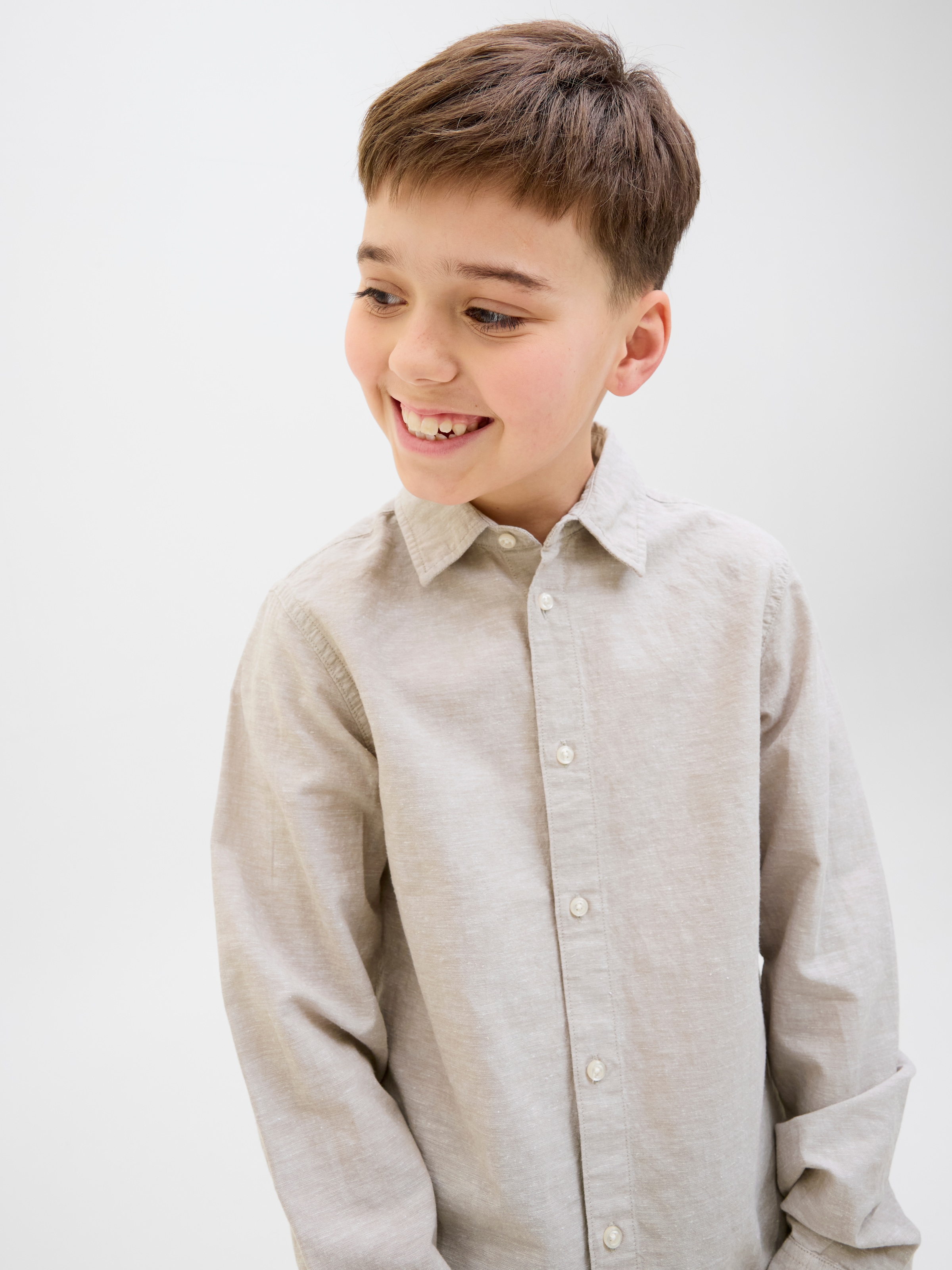 Jack & Jones Junior Langarmhemd »JJEBREEZE SHIRT LS SN JNR«