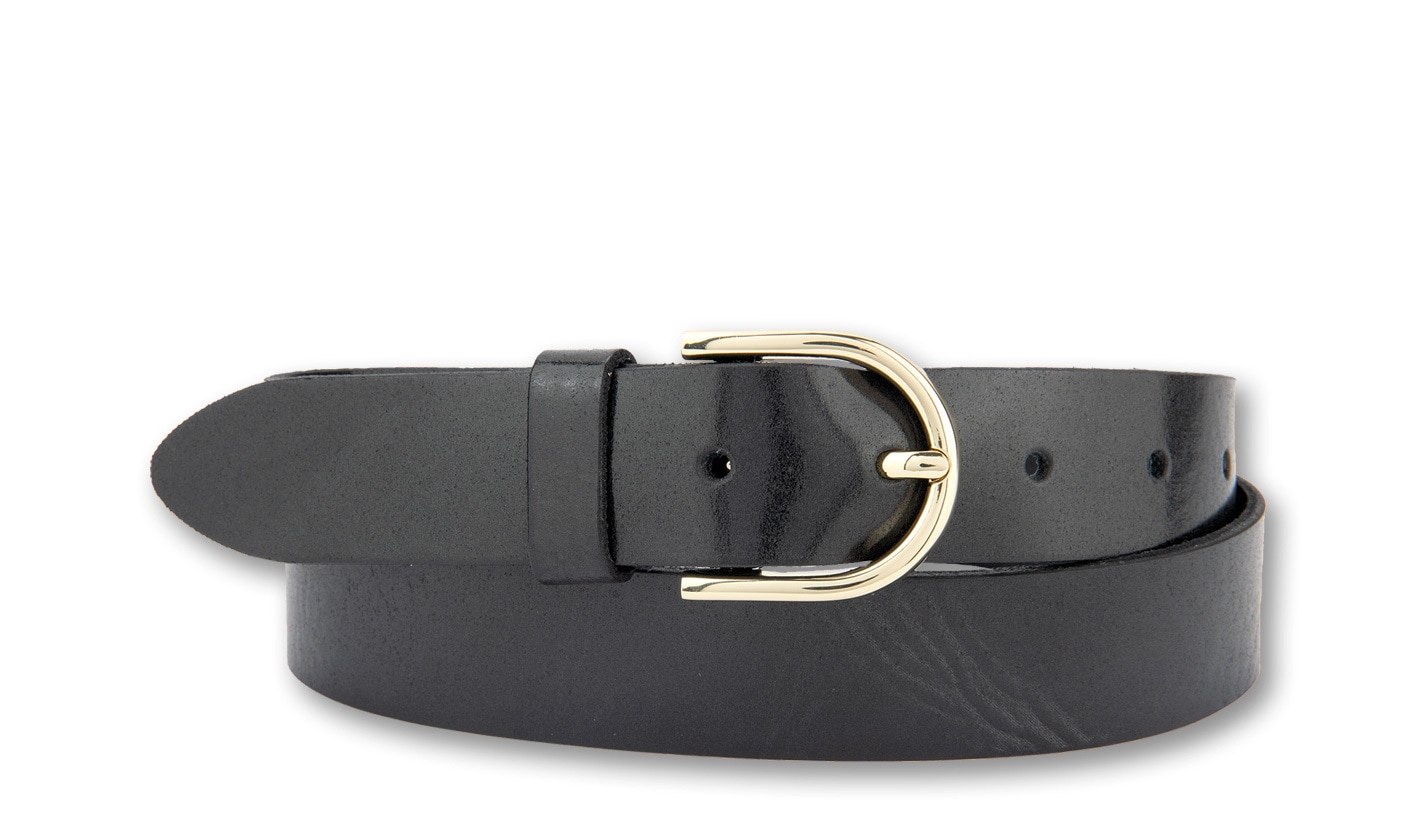 BERND GÖTZ Ledergürtel "Ledergürtel mit feiner goldener Hufeisenschließe" günstig online kaufen