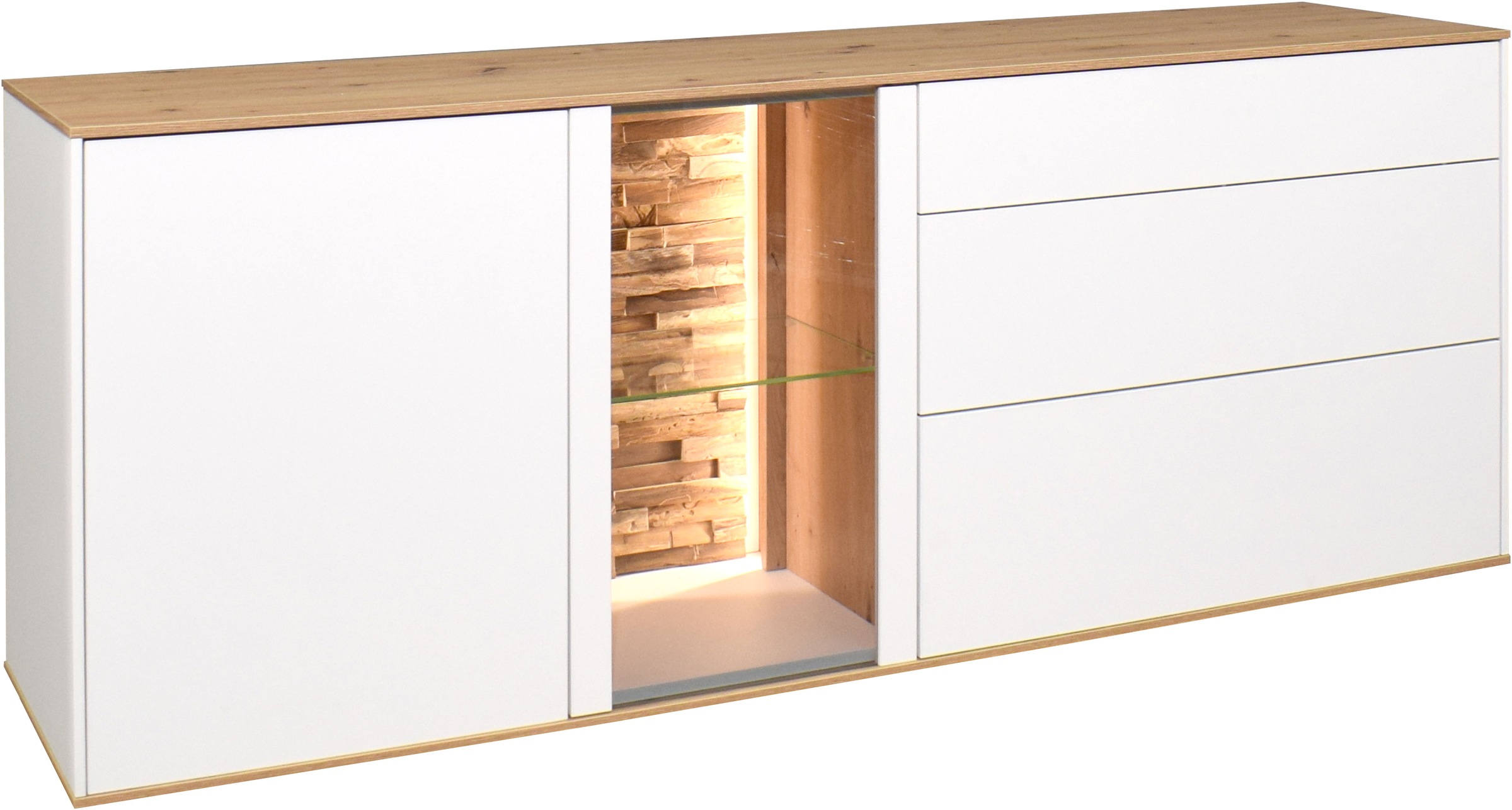 Mäusbacher Lowboard Faro Lowboard B 169 cm, inkl. Beleuchtung, Push to open günstig online kaufen