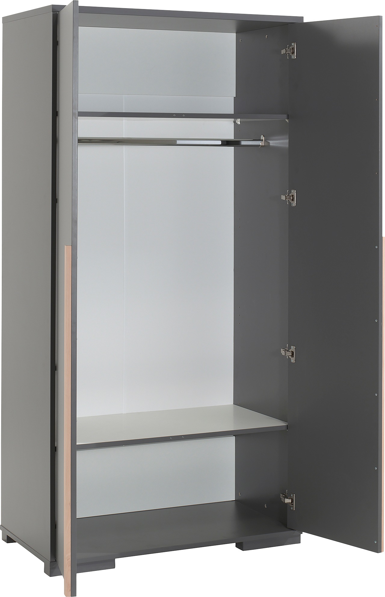 Thumbnail - Vipack Kleiderschrank "London" Made in Europe, mit Melamin-Oberfläche und Soft-Close