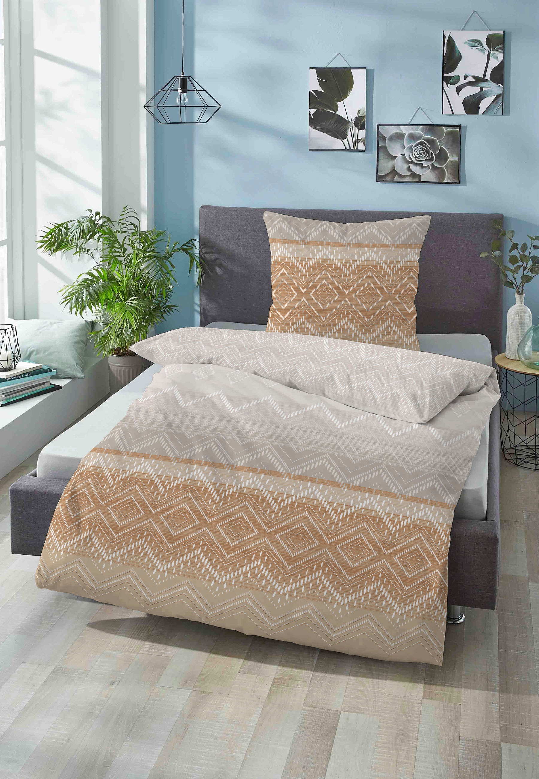 Biberna Bettwäsche "Emilio" 2 Stk. tlg. 100% Baumwolle, bügelfrei, mit Reiß günstig online kaufen