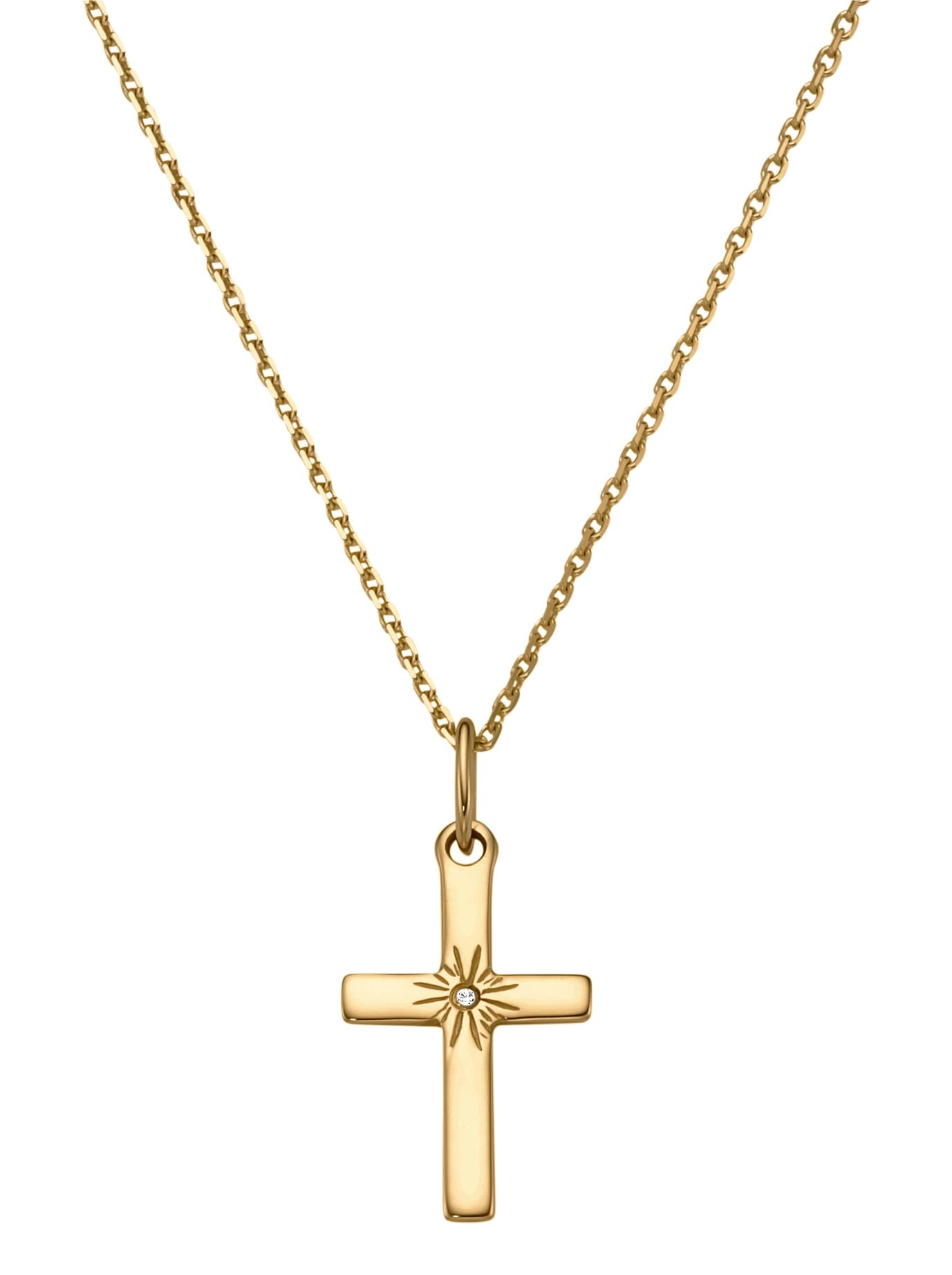 Kettenanhänger LADY, gold (gelbgold 375), Schmuckanhänger, Damen, Gelbgold 375, Kettenanhänger 9