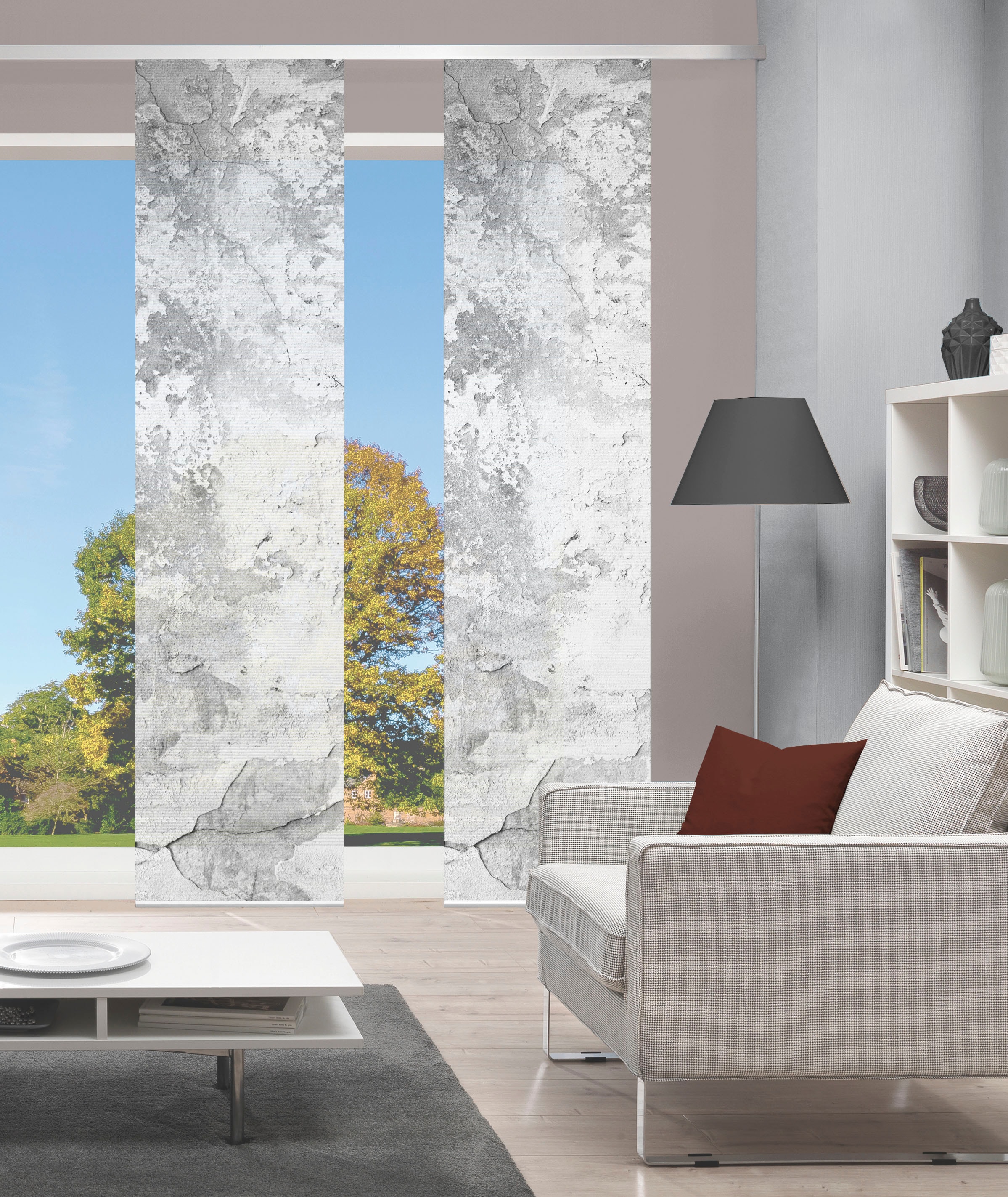 Vision S Schiebegardine "RAGUL 2er SET" Paneelwagen 2 Stk. tlg. Schiebevorh günstig online kaufen