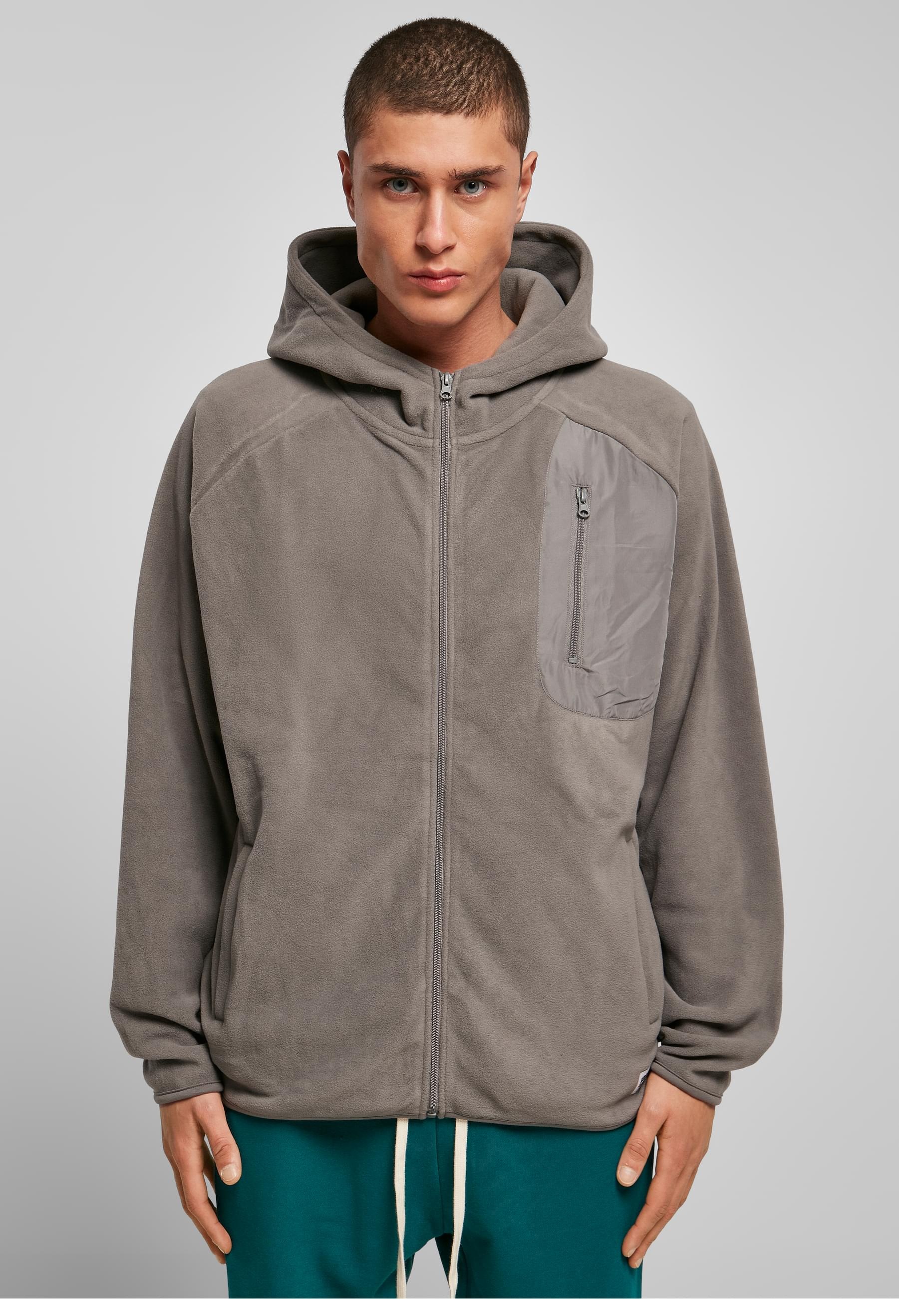 URBAN CLASSICS Sweatjacke »Urban Classics Herren Polar Fleece Zip Hoody«