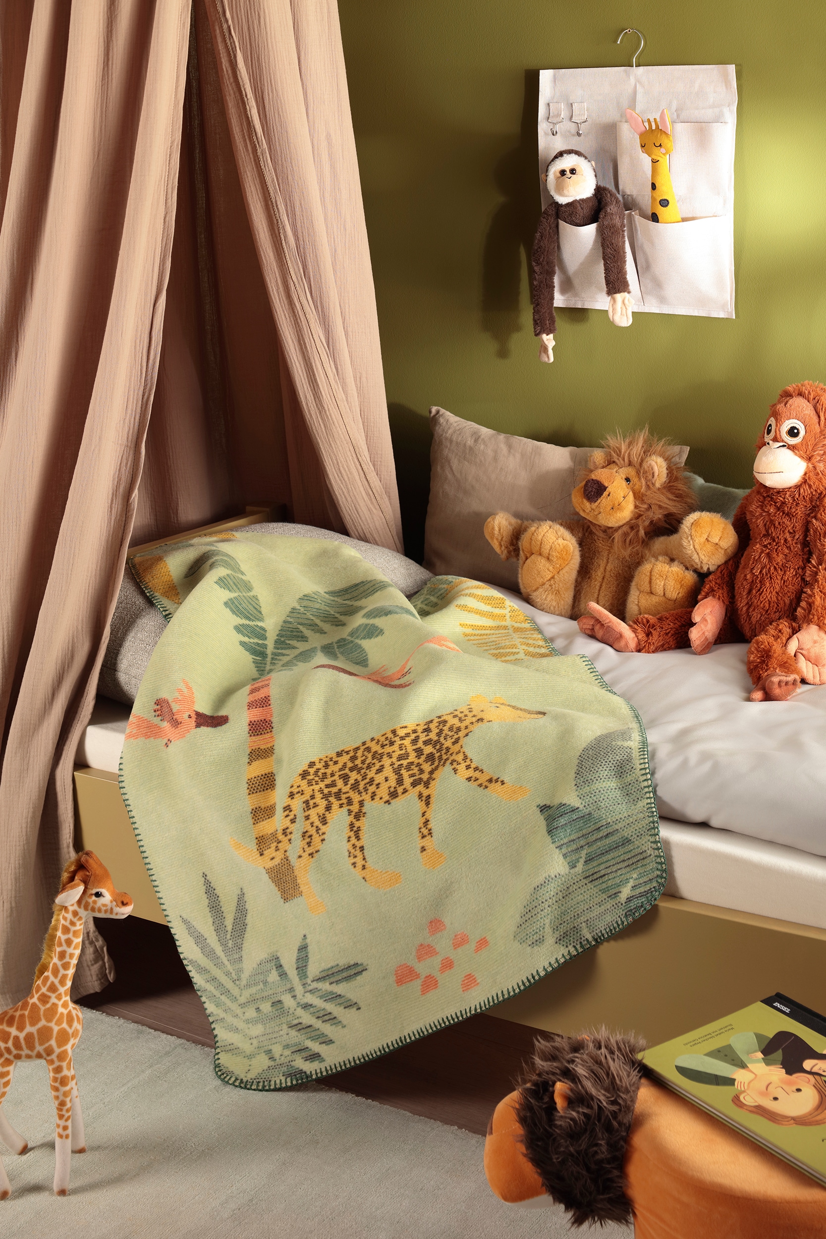 Biederlack Babydecke »Babydecke Wildlife«, 75 x 100, mit Zierstich