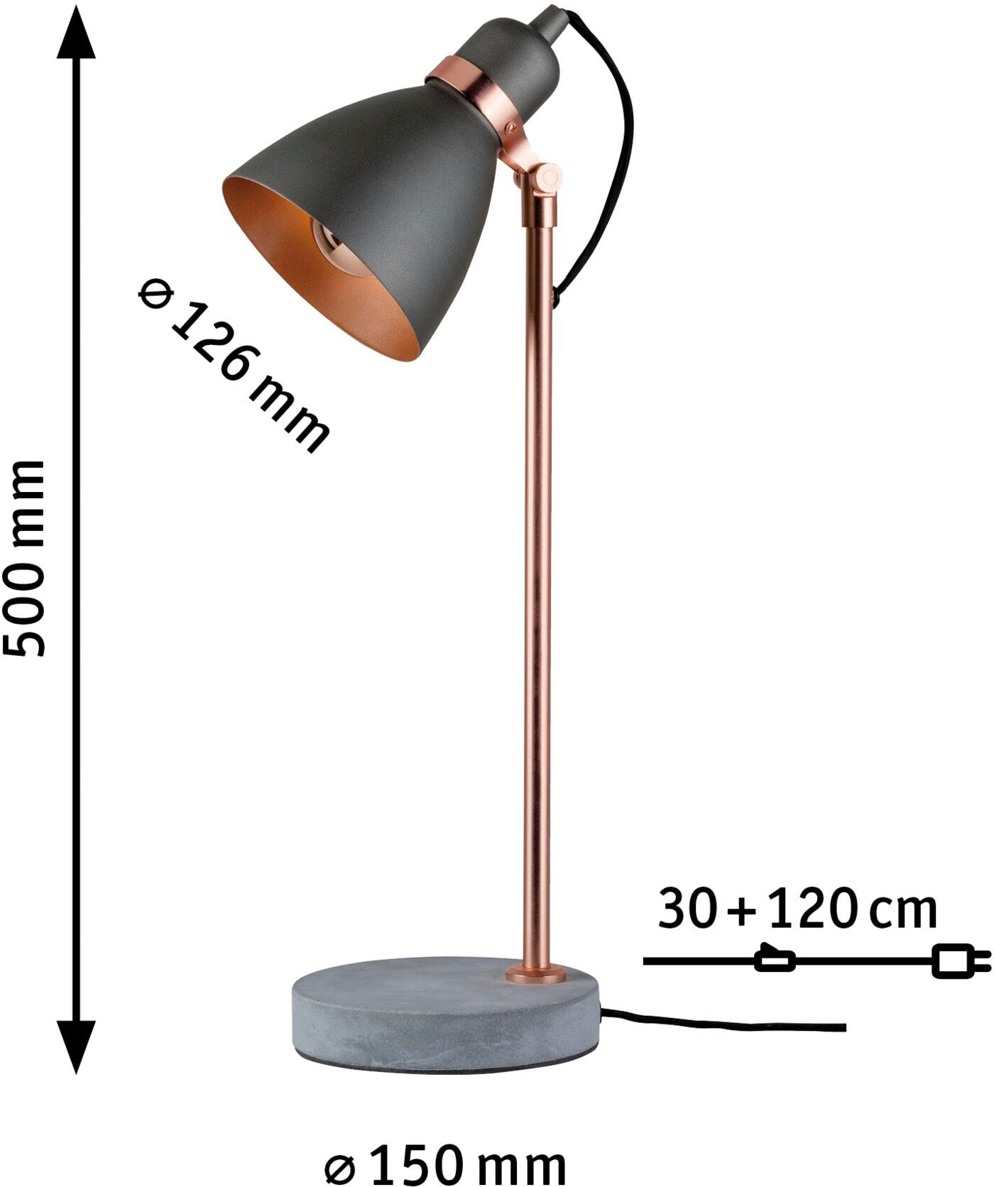 Paulmann LED Tischleuchte »Orm«, 1 flammig-flammig, E27 | BAUR