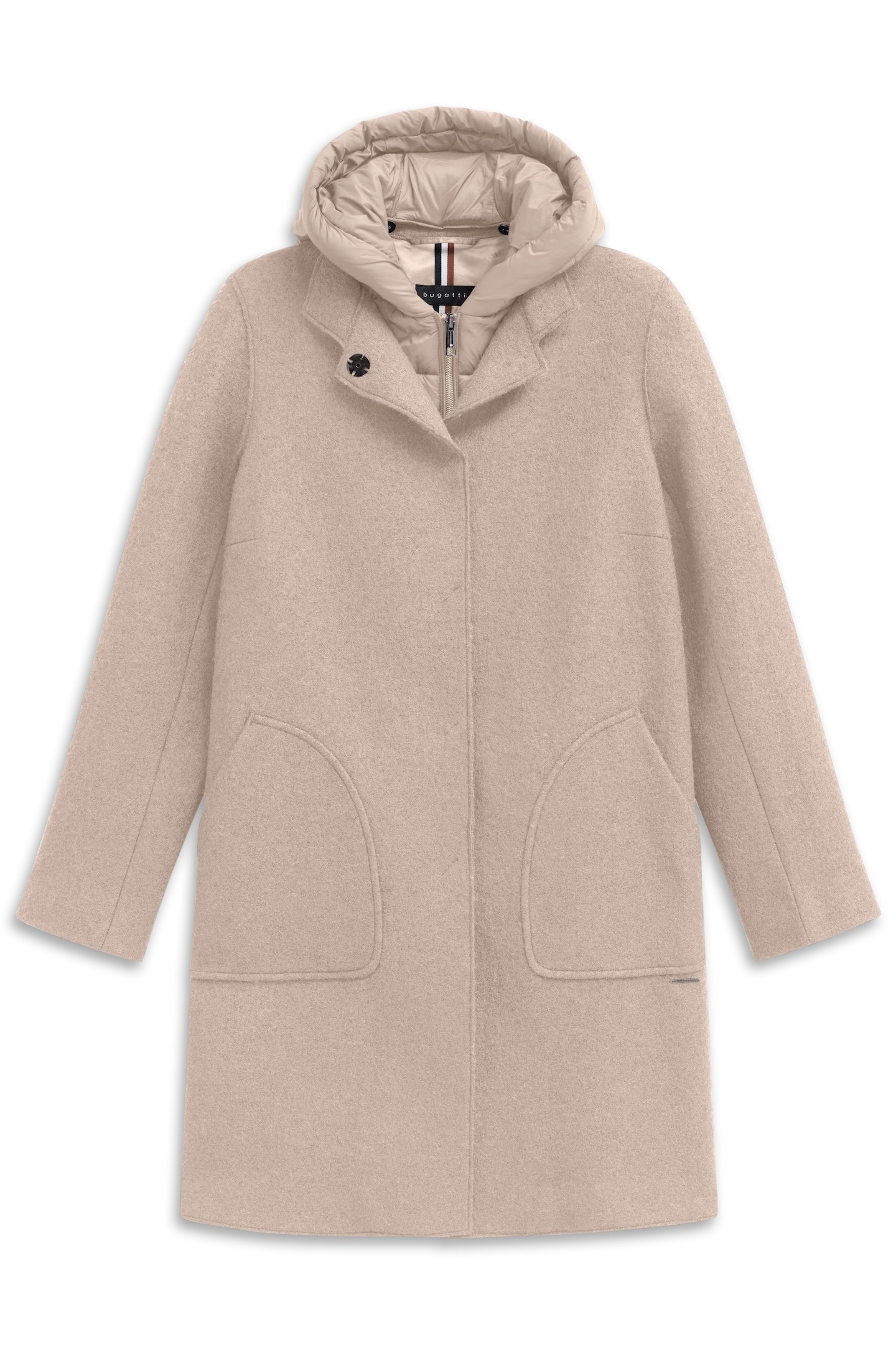 bugatti Wollmantel "Modern Fit", mit Kapuze & herausnehmbarer Weste günstig online kaufen