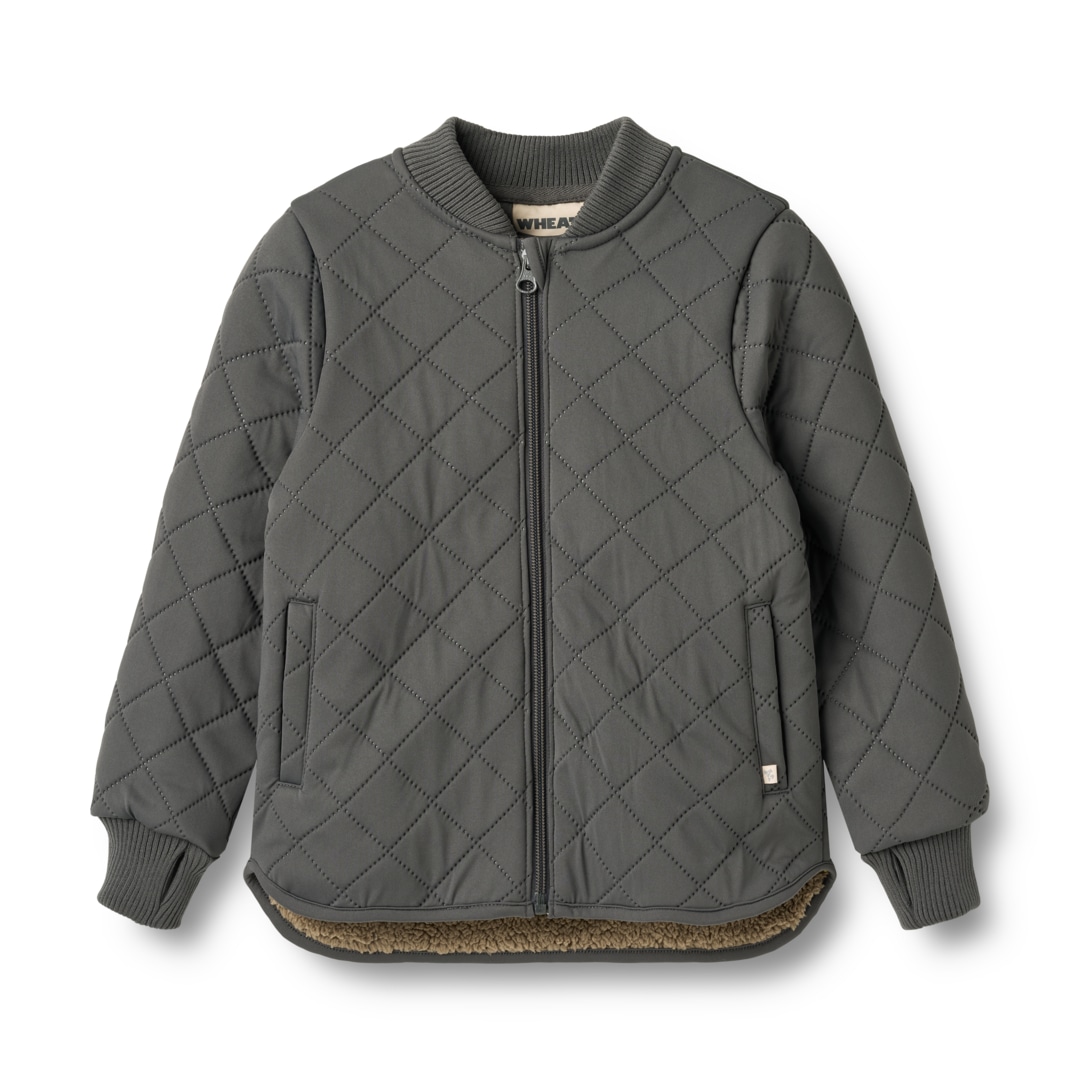 Allwetterjacke WHEAT "WHEAT Thermo Jacket Benni", Jungen, Gr. 110, schwarz sea, 100% Polyester, mehrfarbig, normal, amerikanischer Ausschnitt, Jacken, reflektierend